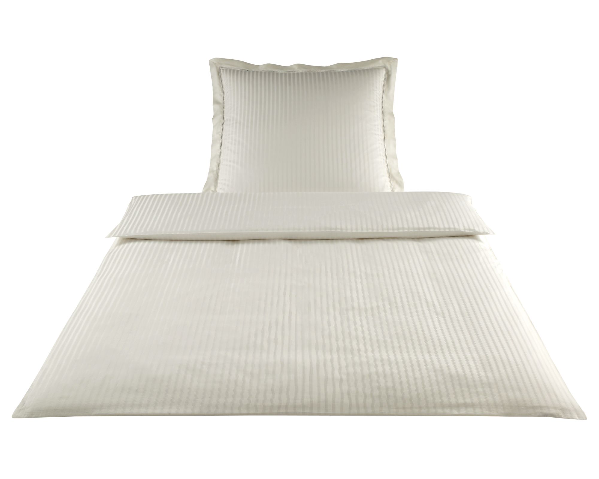 Elegante Mako-Satin Bettwäsche »White House« Natur 2280-07 Kissen 40x80 cm