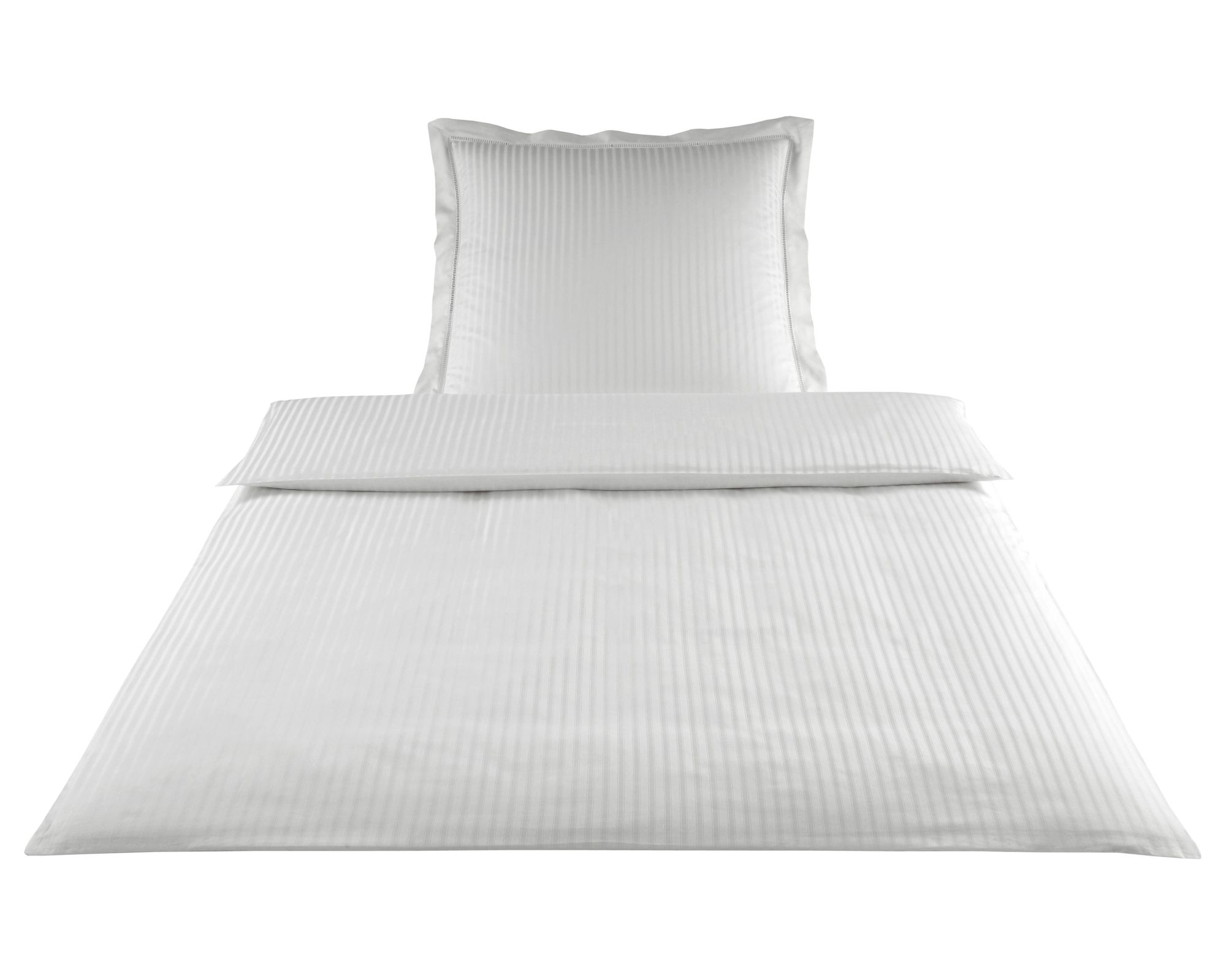 Elegante Mako-Satin Bettwäsche »White House« Weiß 2280-00 Bettwäsche 200x200 cm / 80x80 cm
