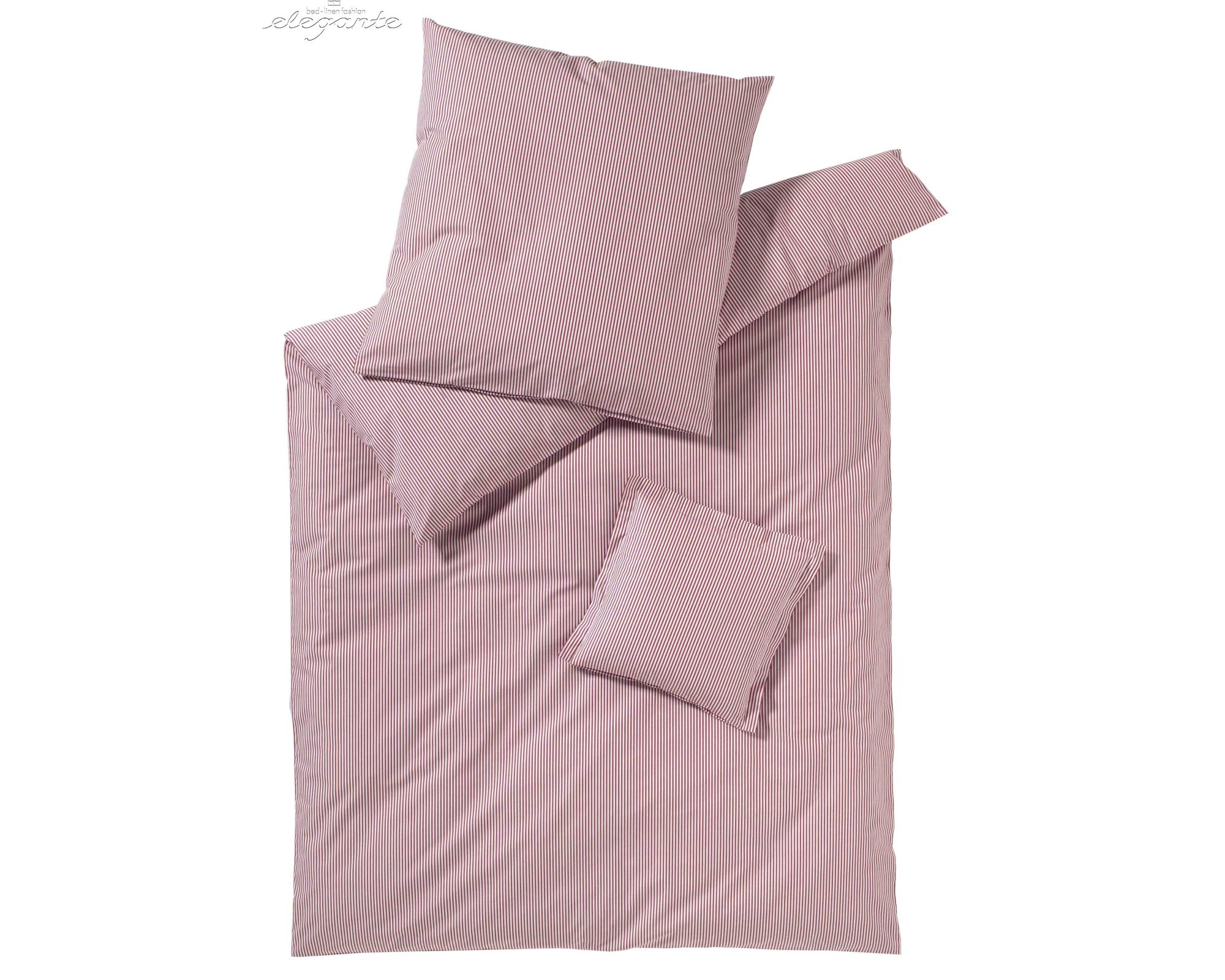 Elegante Perkal Bettwäsche »Classico« Bordeaux 7023-01 Bettwäsche 155x200 cm / 80x80 cm