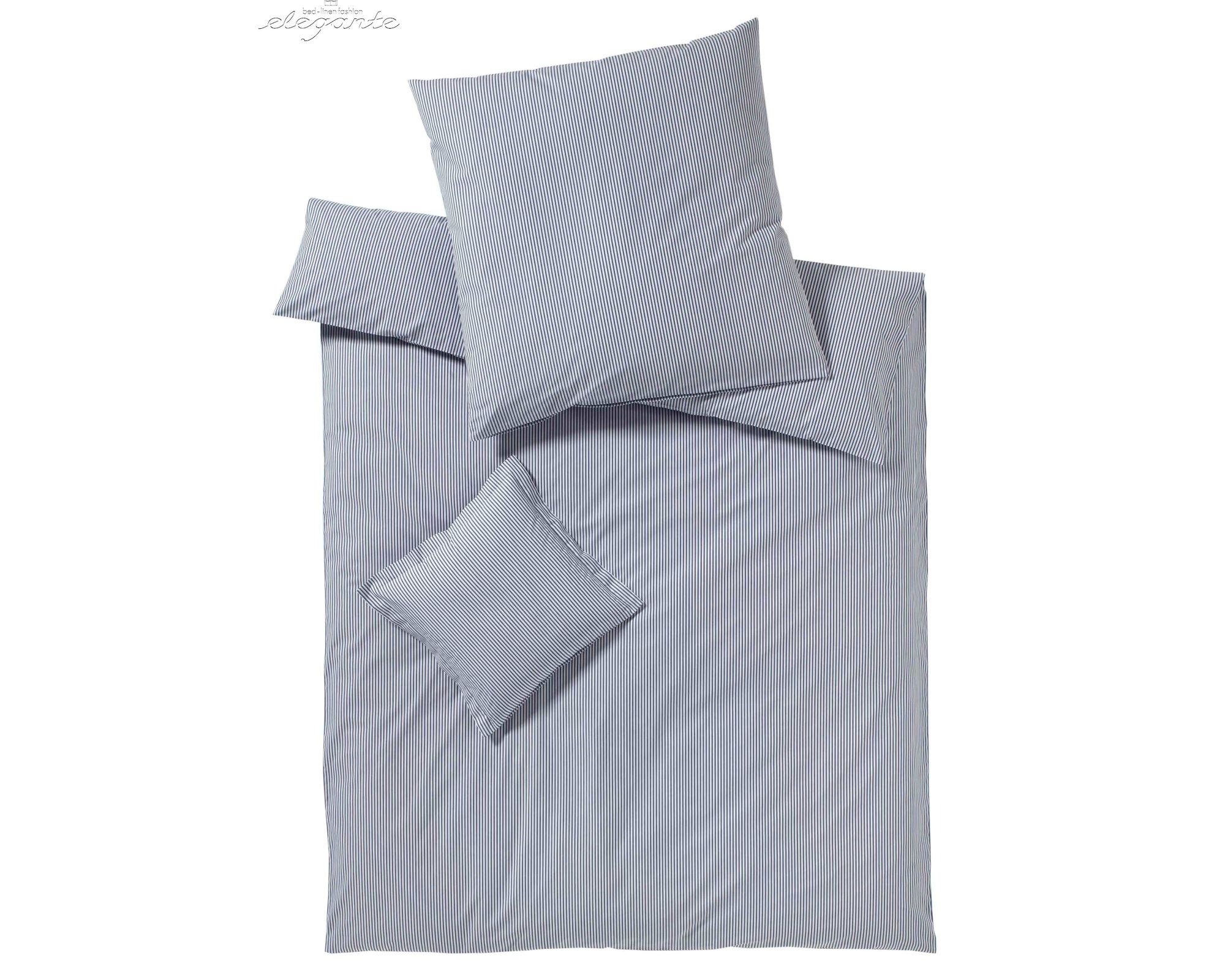 Elegante Perkal Bettwäsche »Classico« Marine 7023-02 Bettwäsche 155x200 cm / 80x80 cm