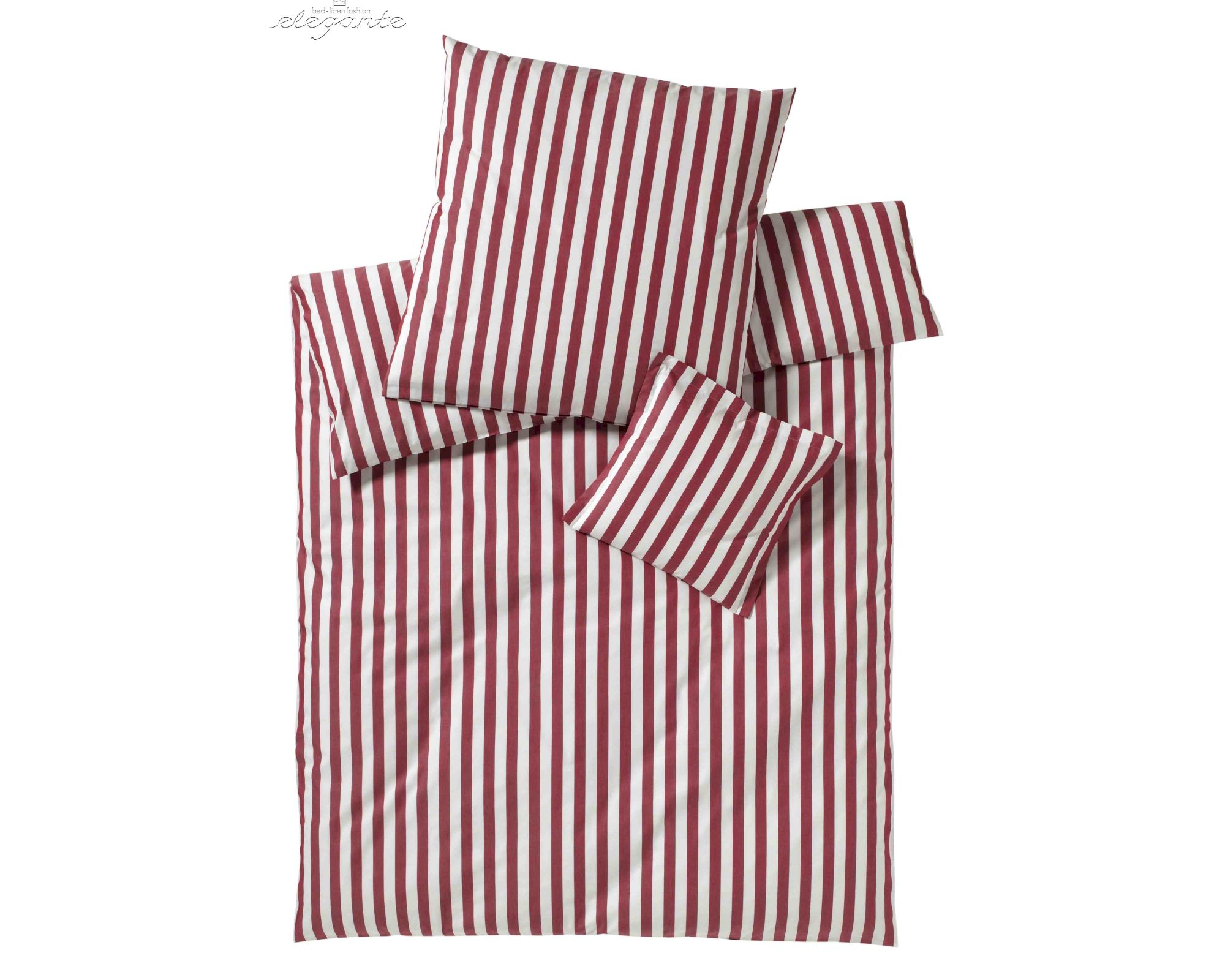 Elegante Perkal Bettwäsche »Lido« Bordeaux 7022-01 Kissen 40x80 cm