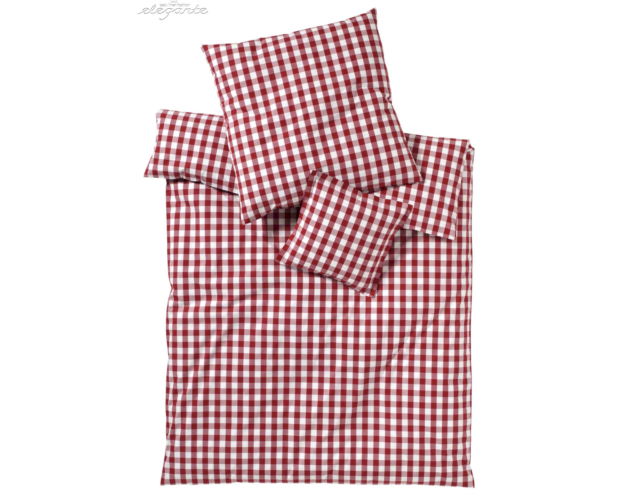Elegante Perkal Bettwäsche »Quadro« Bordeaux 7021-01 Kissen / 40x40 cm
