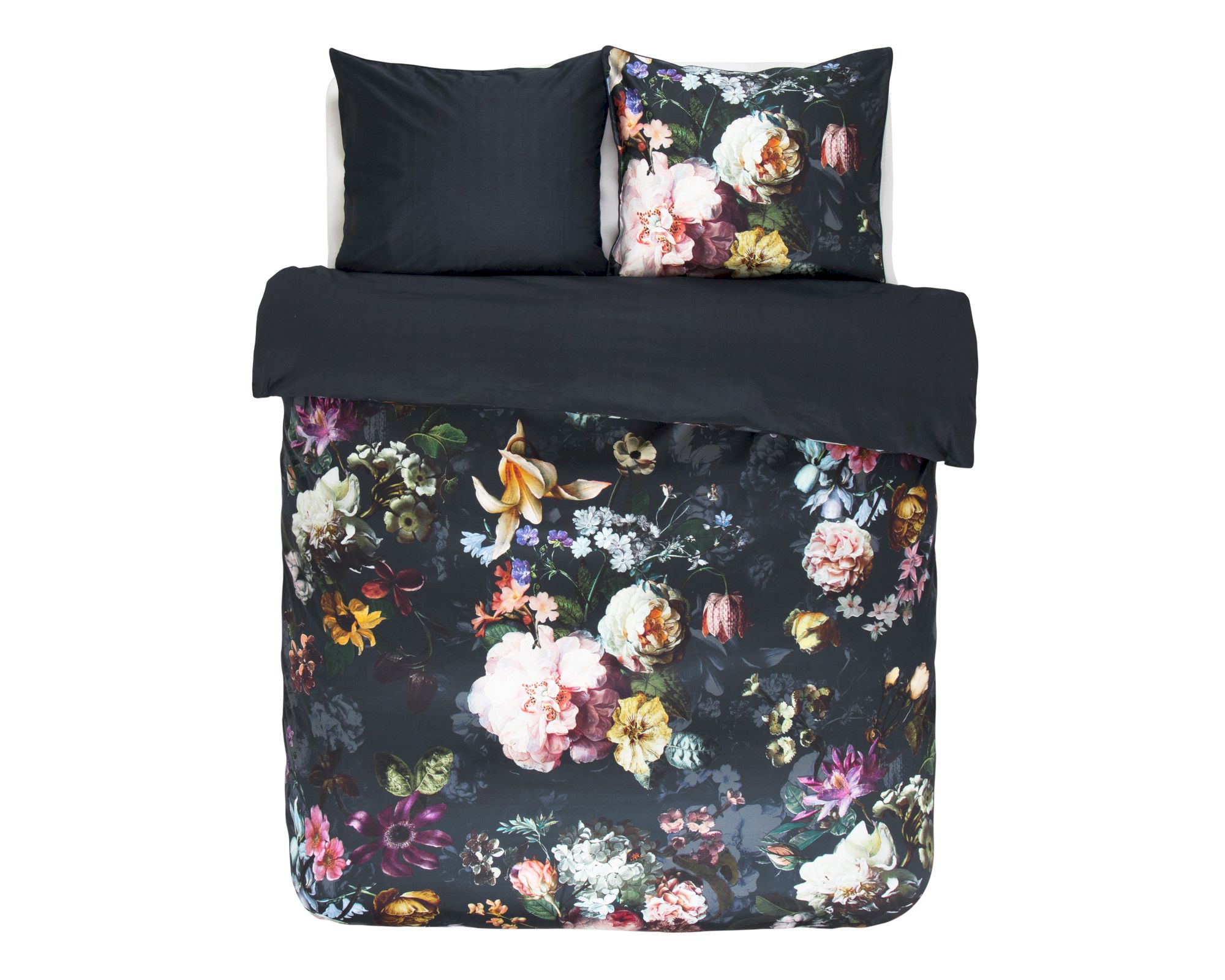 Essenza »Fleur« Satin Bettwäsche Nightblue – erhältlich in 3 Größen