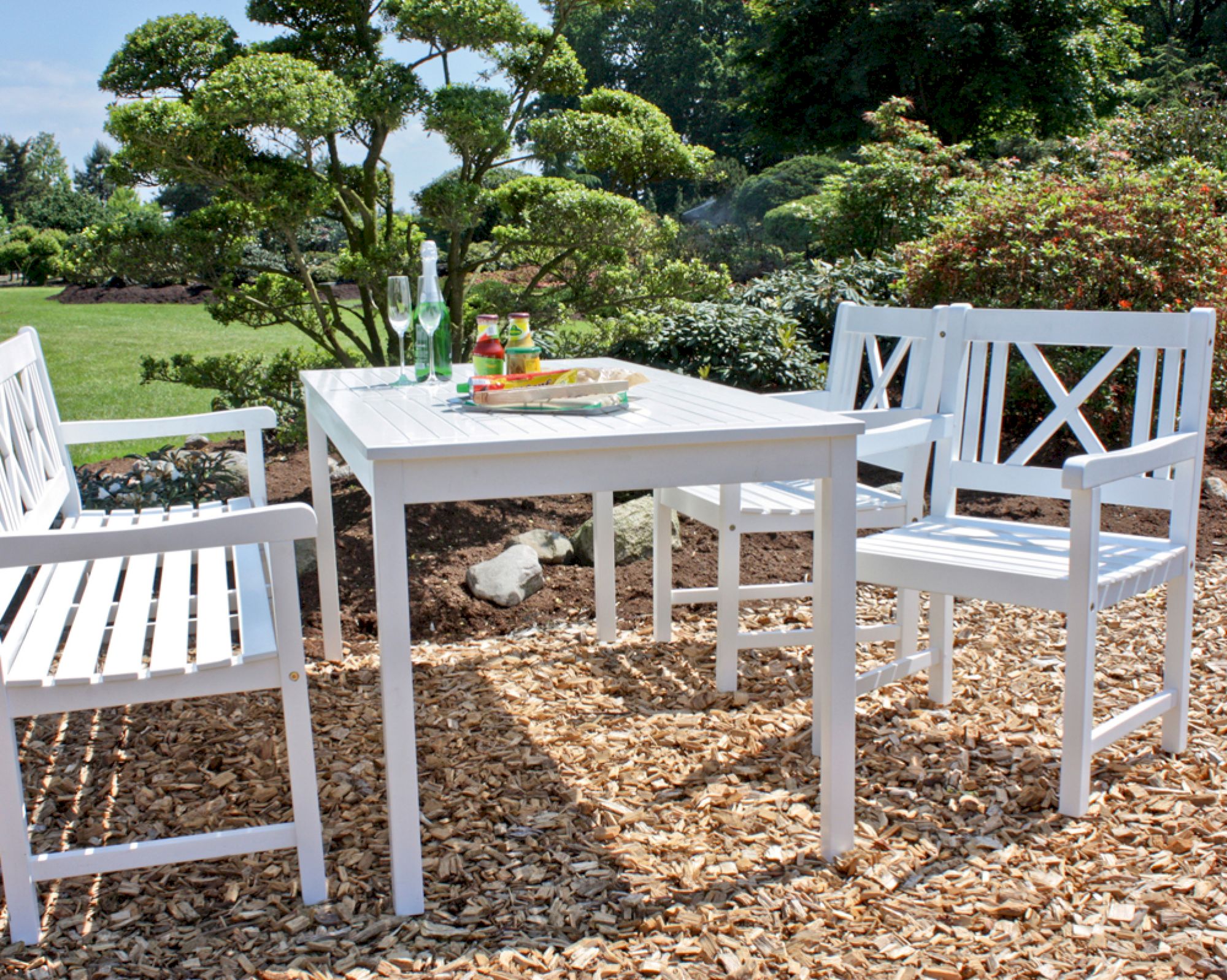 GartenZeit »Malmö« Gartenstuhl white washed