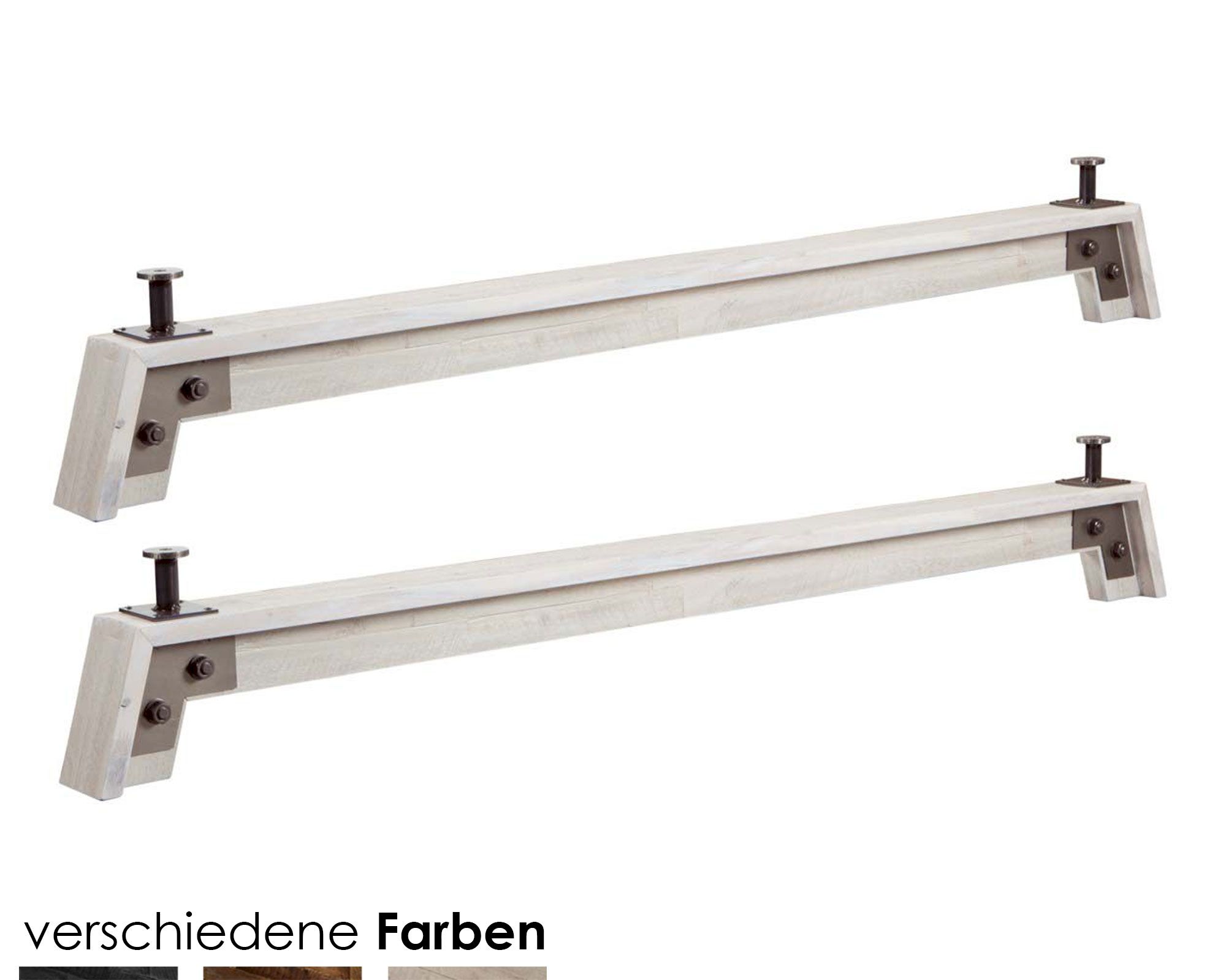 Hasena Factory-Line Füsse Stabil 2er-Set / 25cm / 200 cm / Akazie Vintage braun, lackiert