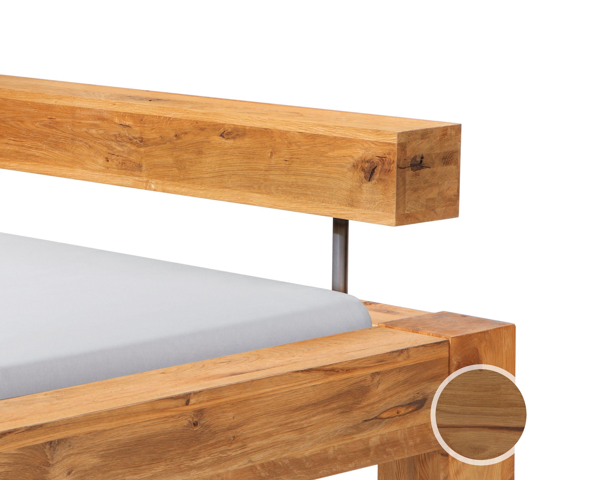 Hasena Kopfteil Balco Wildeiche 140/160 cm / Wildeiche natur, gebürstet, geölt