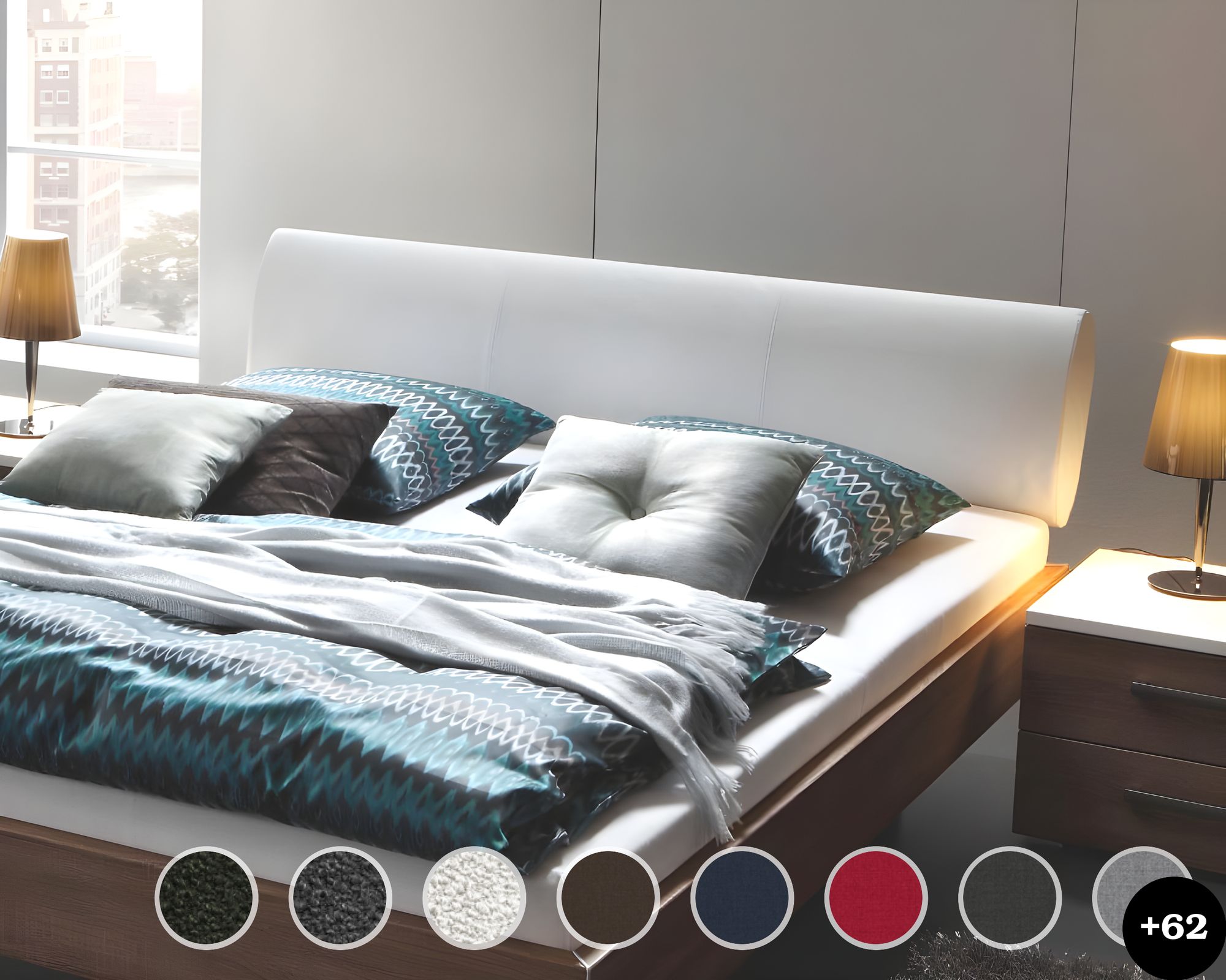 Hasena Soft-Line Kopfteil Elipsa 140 cm / PK3 Boston 654 tizo