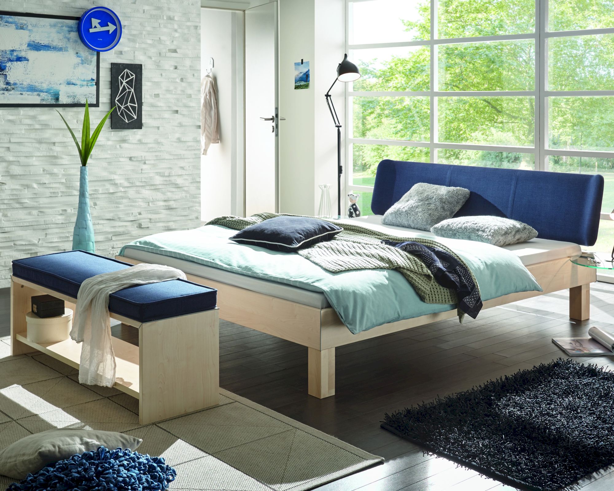 Hasena Movie-Line Bett Star Cantu/Boga 200x200 cm / Walnuss HN