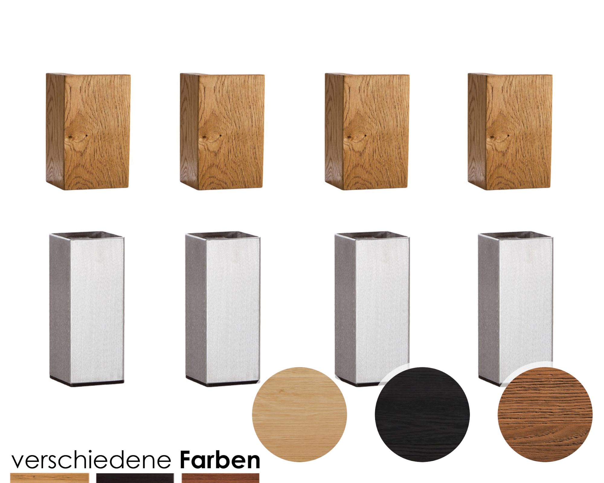 Hasena Oak-Line Füsse Sico 30 cm Eiche graphit