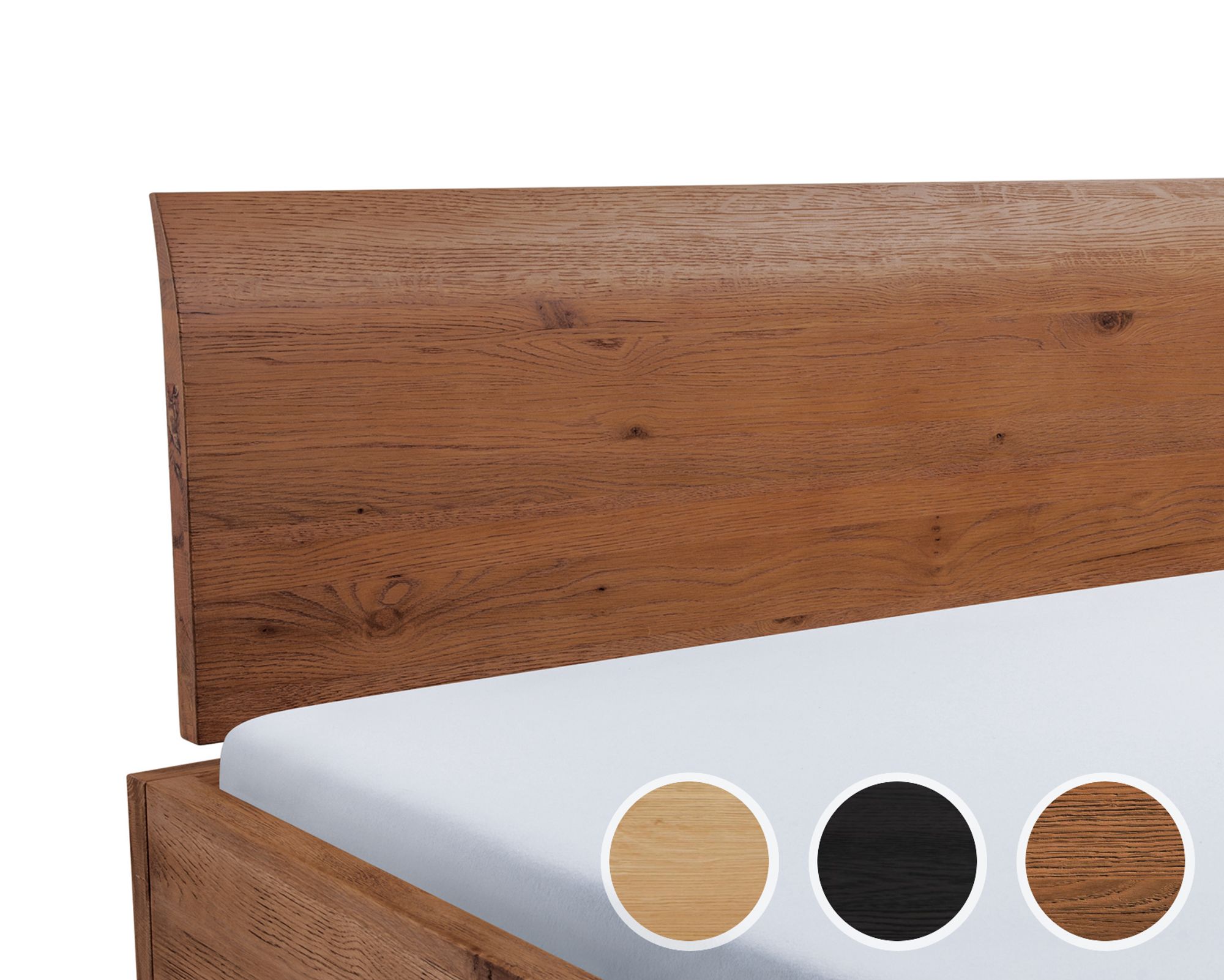 Hasena Oak-Line Kopfteil Lisio 120 cm / Eiche cognac, gebürstet, geölt