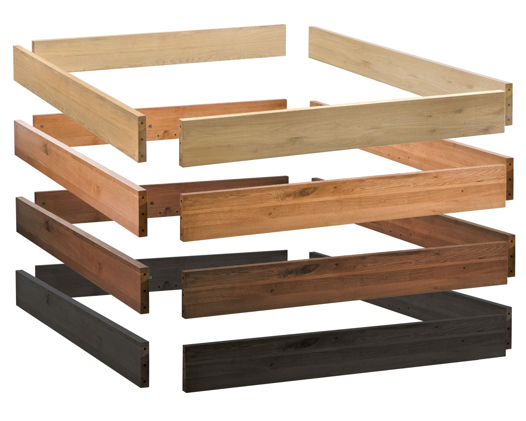 Hasena Oak-Line Massivholz Bettrahmen Modul 18 140x210 cm / Eiche cognac, gebürstet, geölt