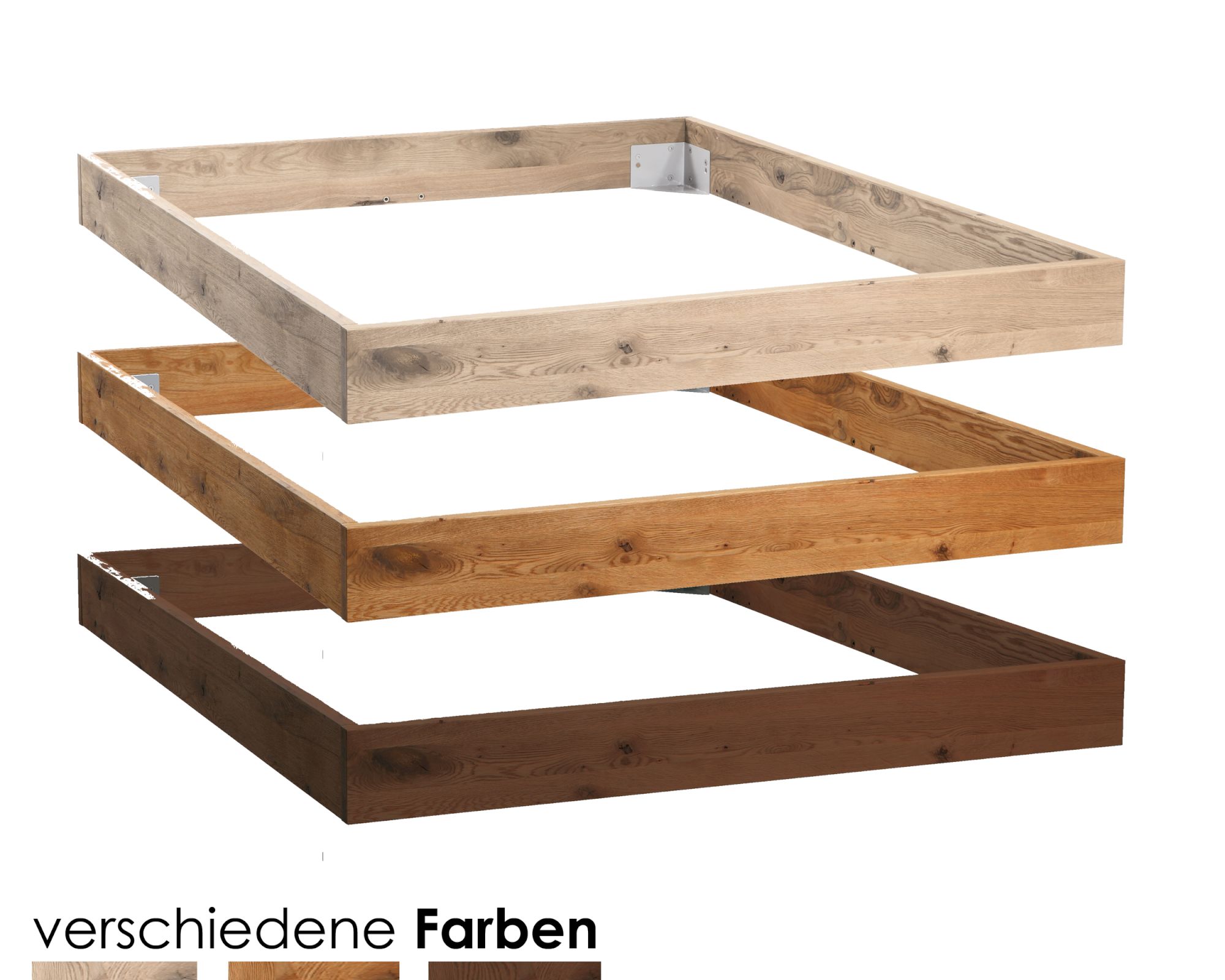 Hasena Oak-Line Wild Bettrahmen Cadro 18 Wildeiche 180x210 cm / natur
