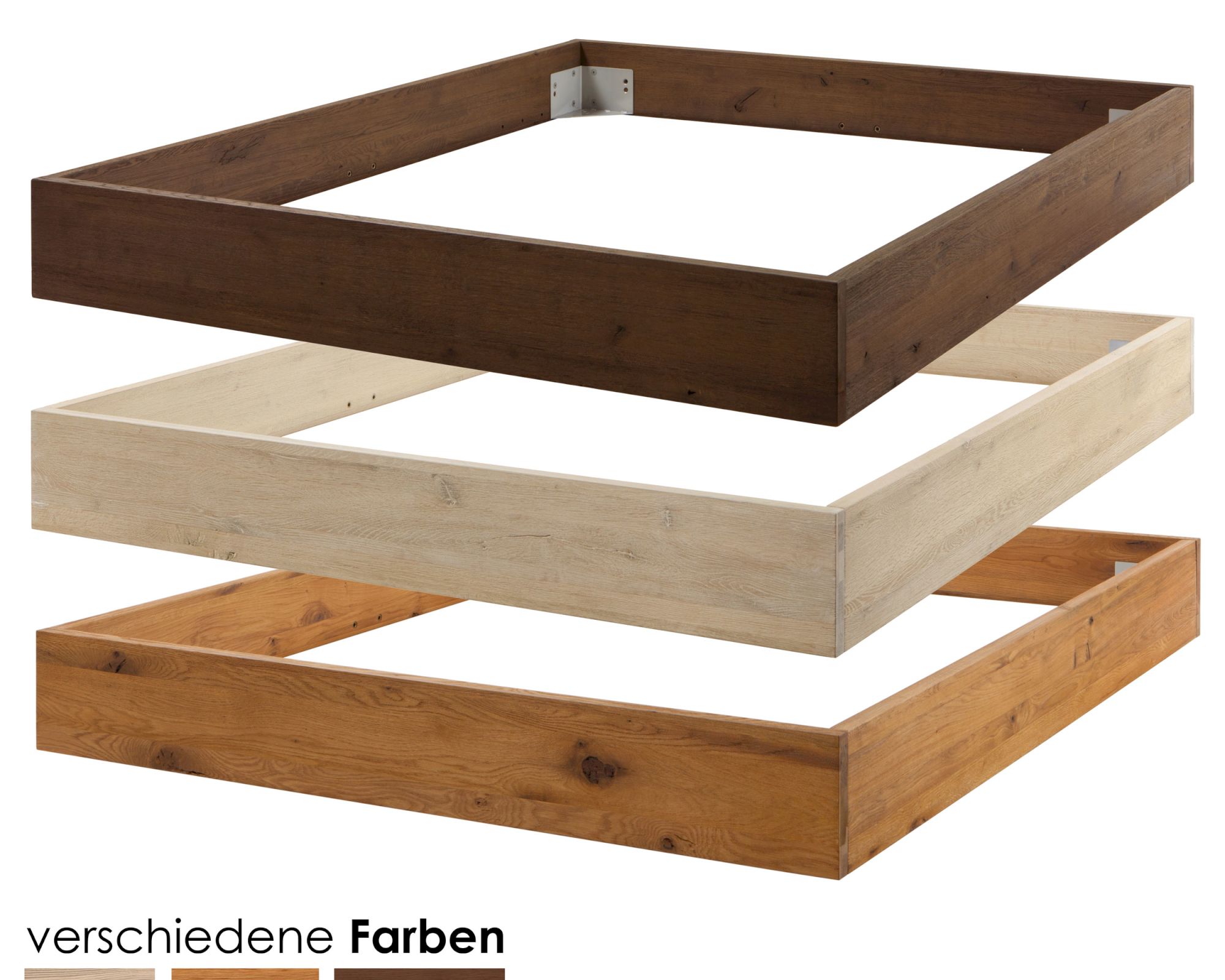 Hasena Oak-Line Wild Bettrahmen Cadro 23 Wildeiche 180x210 cm / coffee