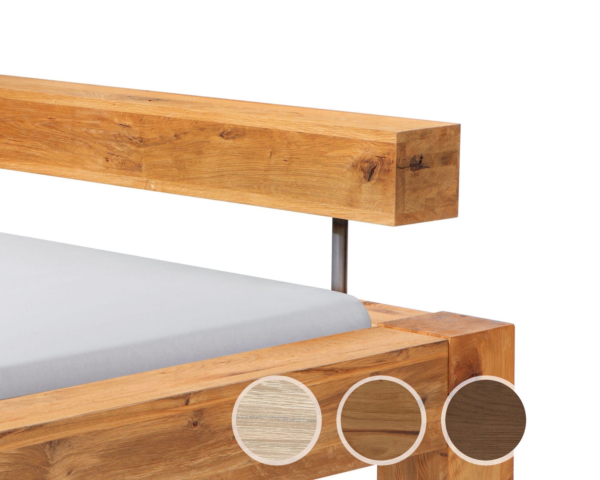 Hasena Oak-Line Wild Kopfteil Balco 140/160 cm / Wildeiche natur, gebürstet, geölt