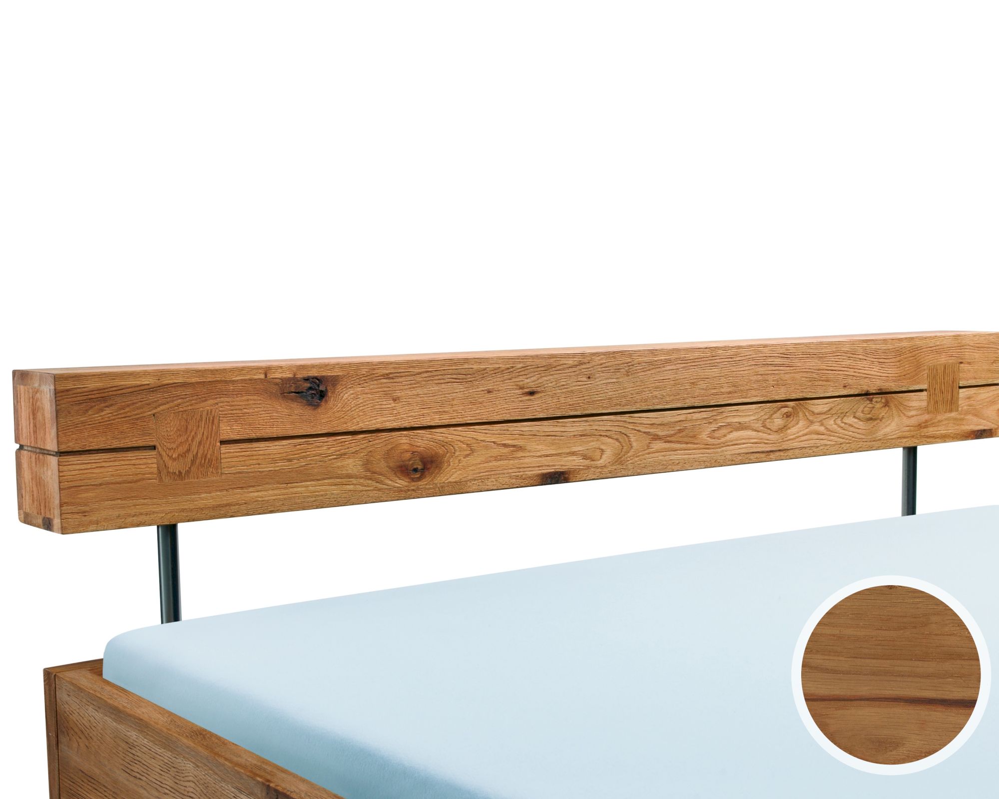 Hasena Oak-Line Wild Kopfteil Inca 140/160 cm / Akazie Vintage braun, lackiert