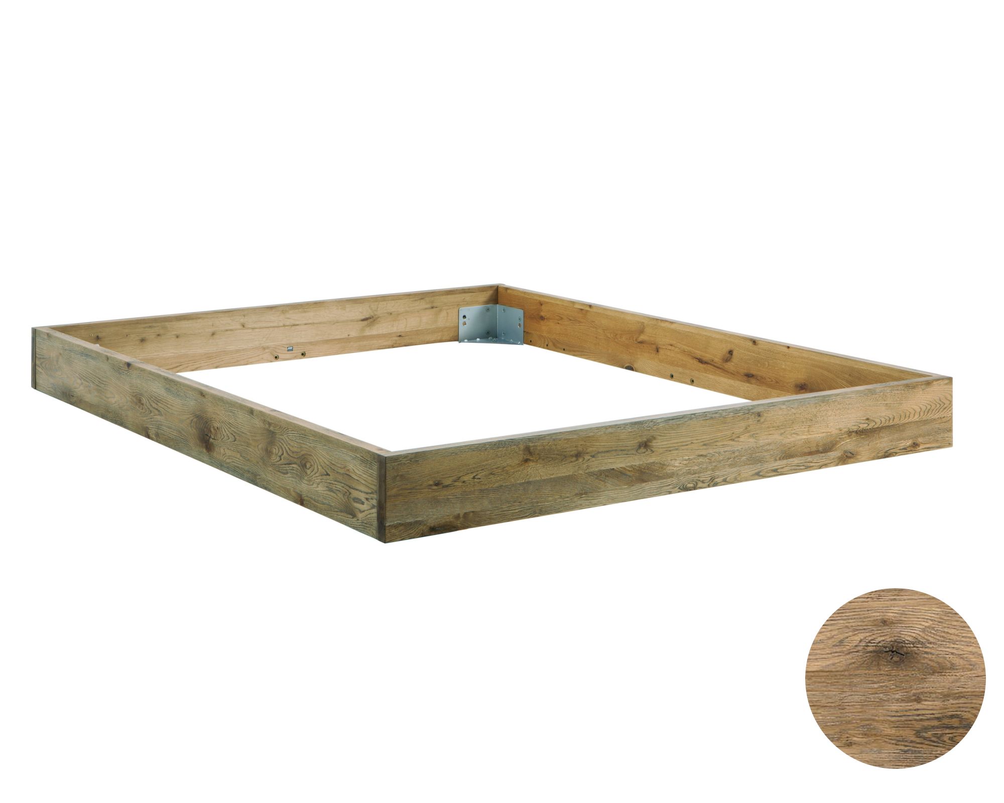 Hasena Oak-Vintage Bettrahmen Cadro 18 Wildeiche 120x210 cm / Wildeiche vintage natur, geölt