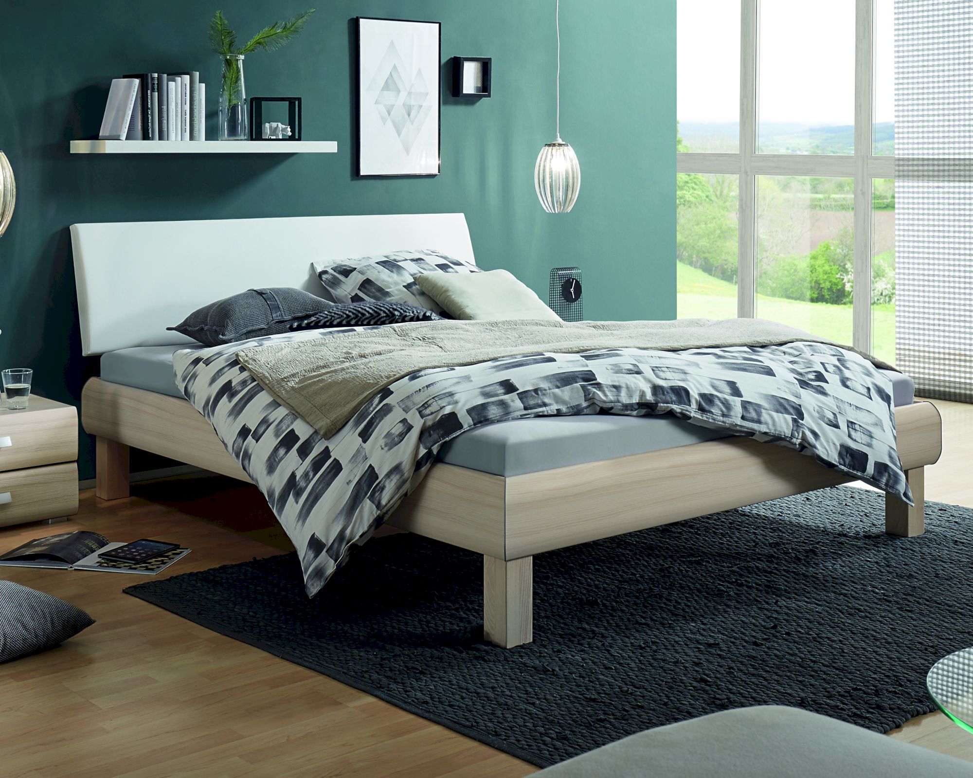 Hasena Top-Line Bett Prestige Cantu/Lecco 180x200 cm / Esche hell Nachbildung