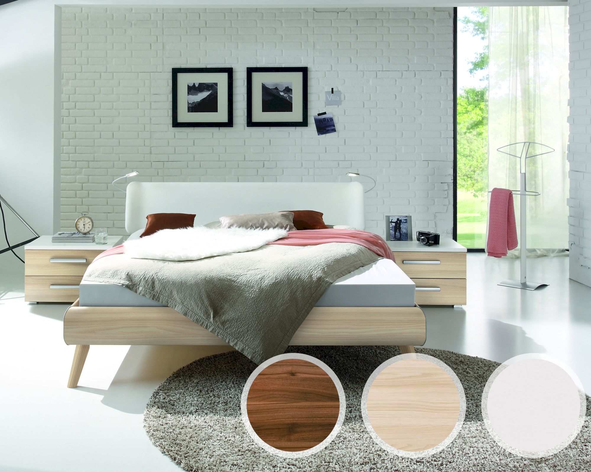 Hasena Top-Line Bett Prestige Masi/Boga 180x200 cm / Esche hell Nachbildung