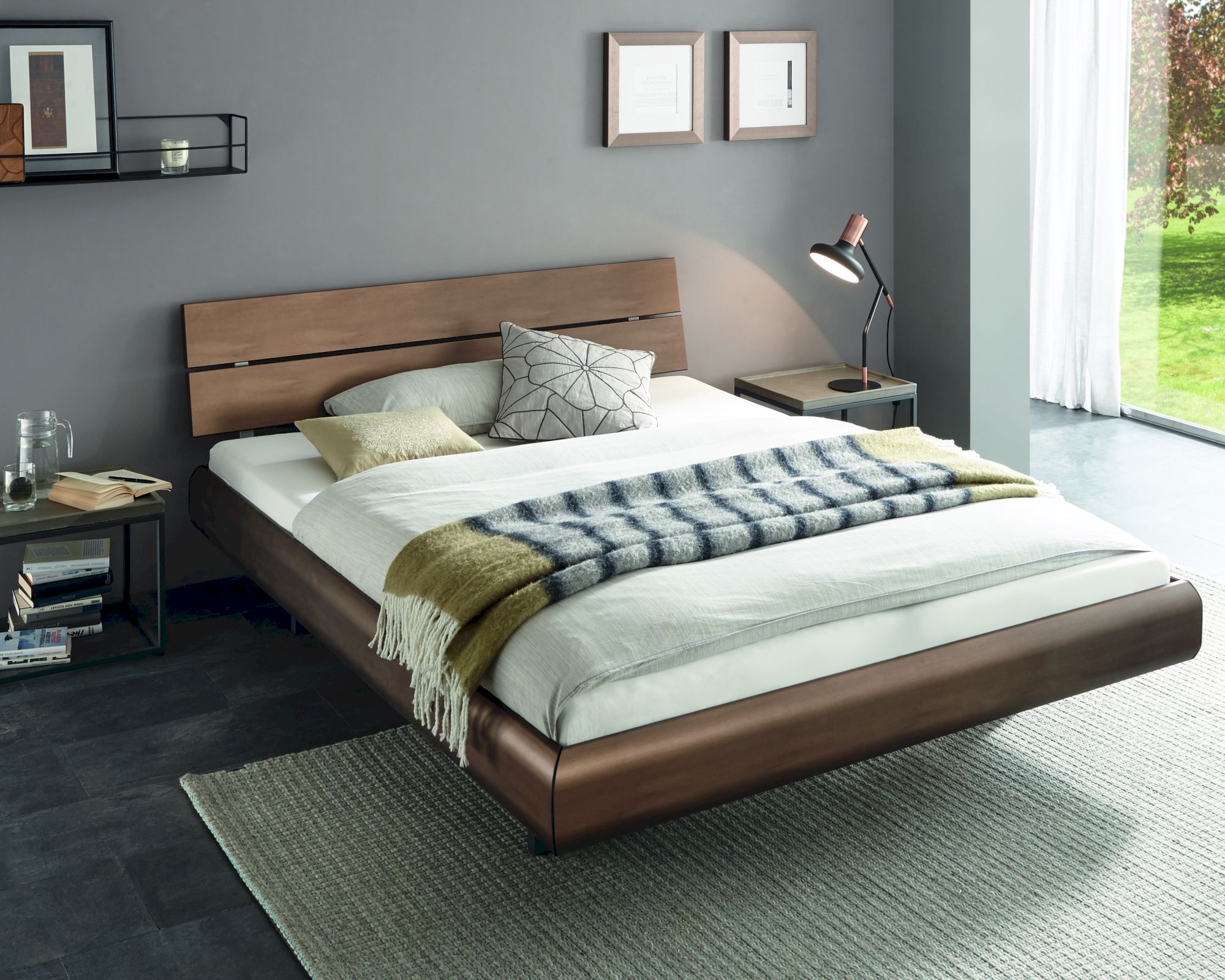 Hasena Top-Line Bett Prestige Vilo/Nuetta 180x200 cm / Buche weiss lasiert, lackiert