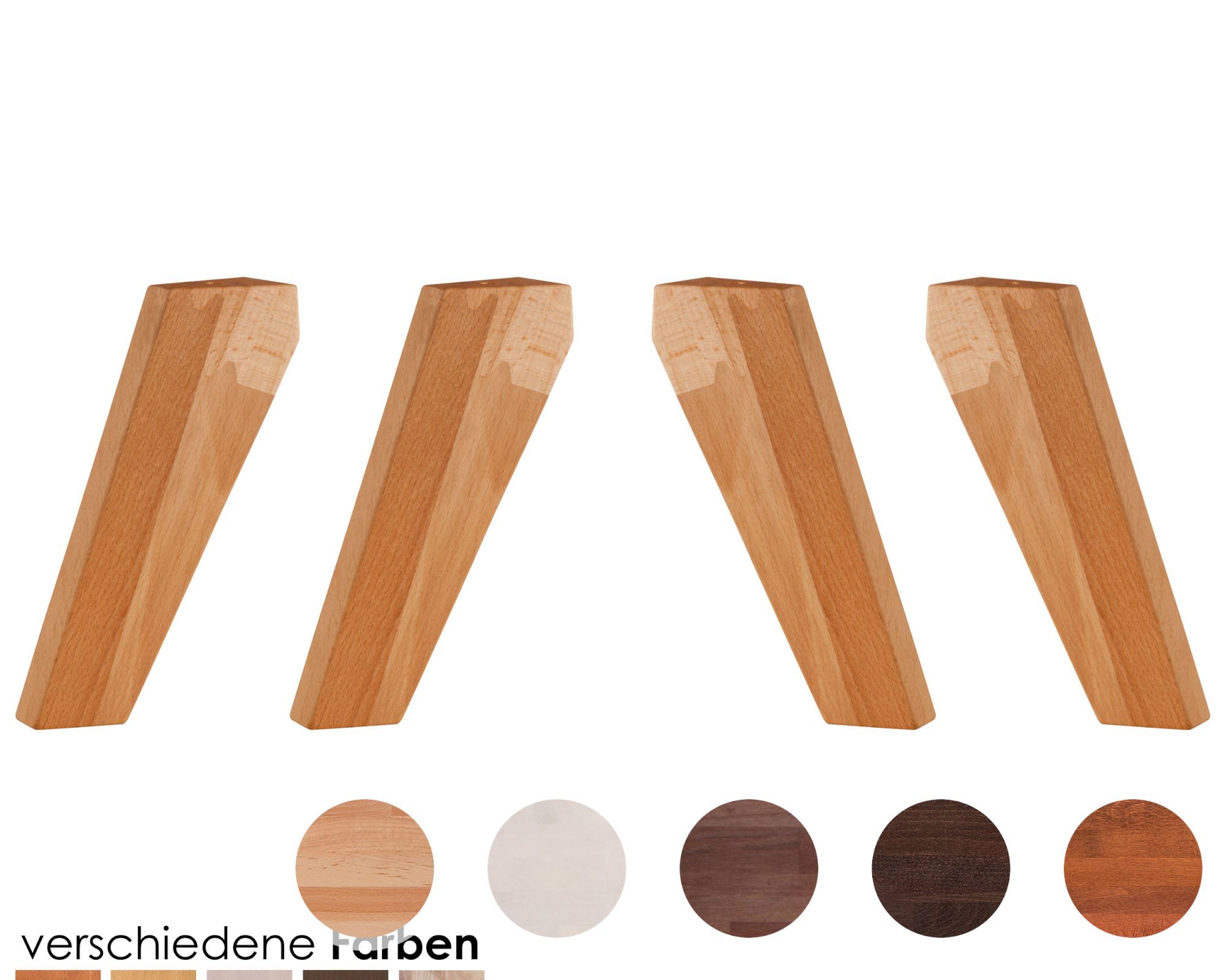 Hasena Wood-Line Füsse Leno 20 cm / Wildeiche coffee, gebürstet, geölt