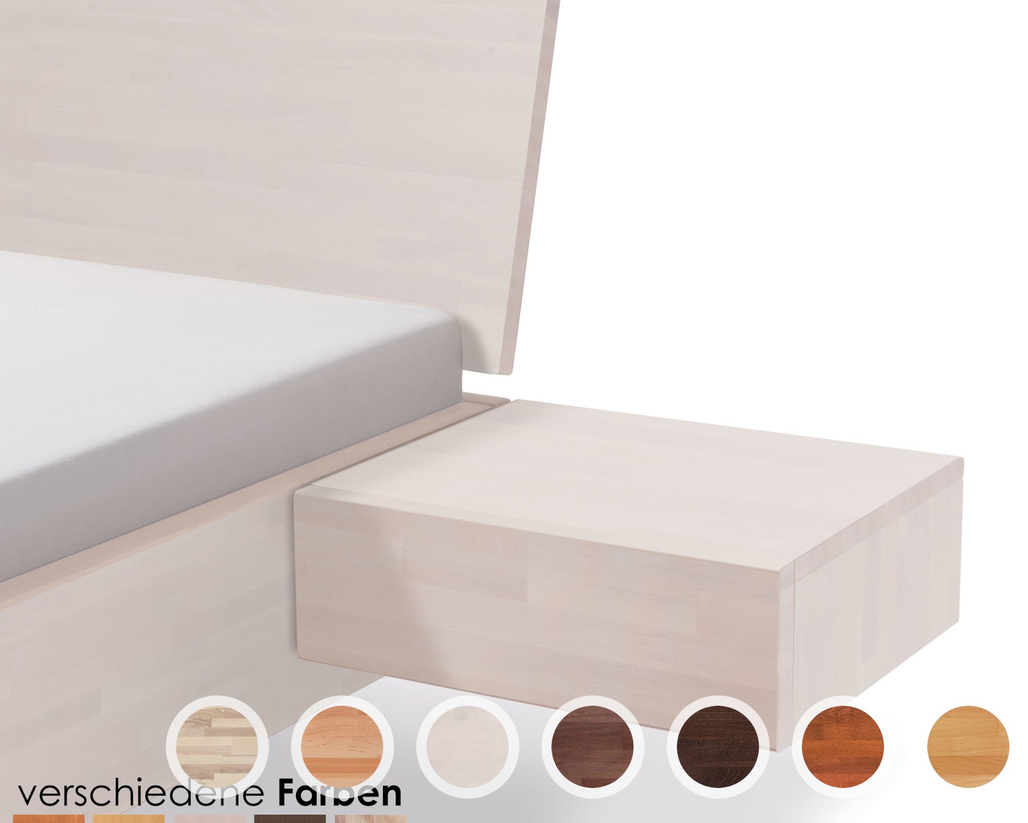 Hasena Wood-Line Nachttisch Caja Wildeiche coffee