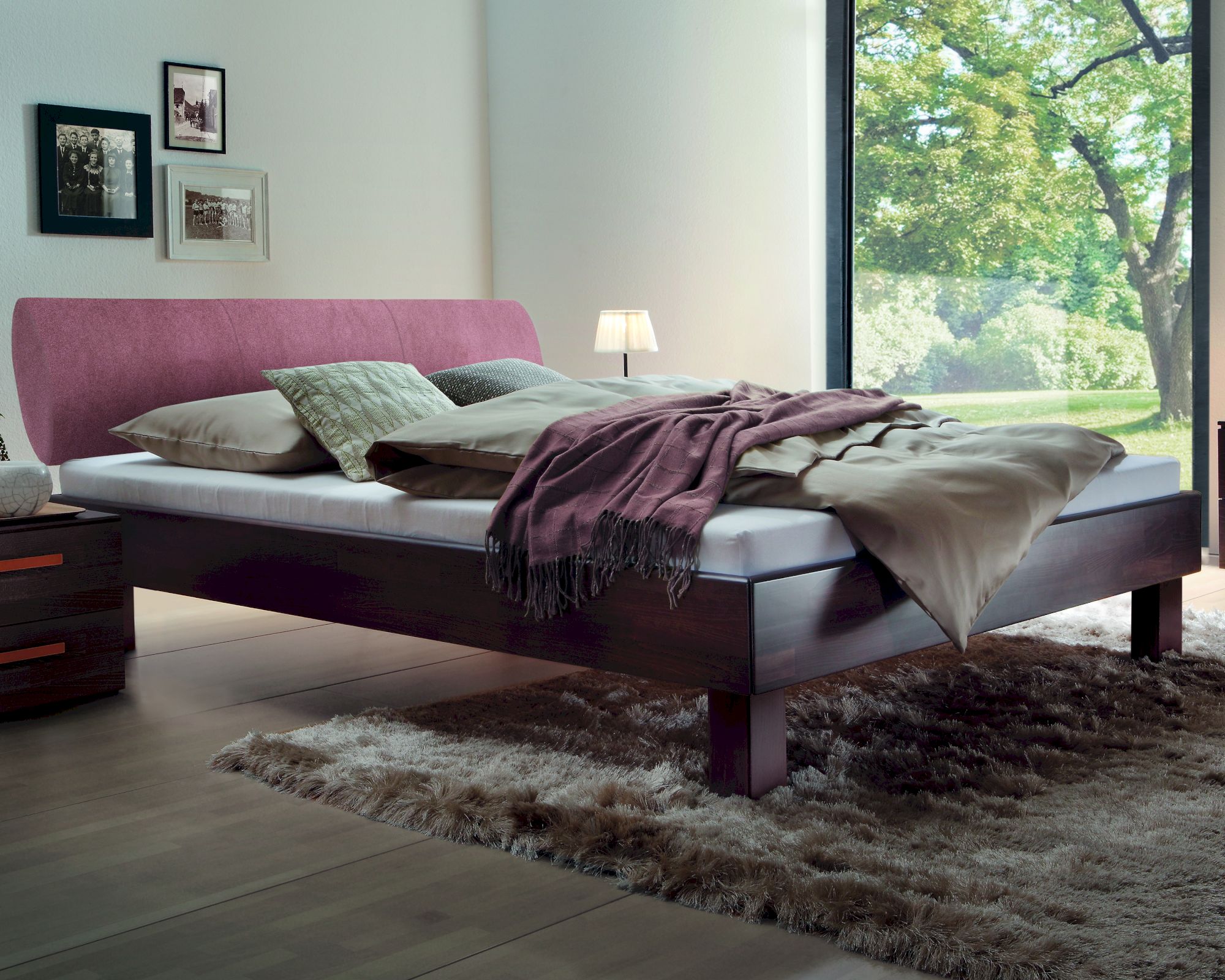 Hasena Wood-Line Premium Cantu/Elipsa 160x200 cm / Buche weiss lasiert, lackiert