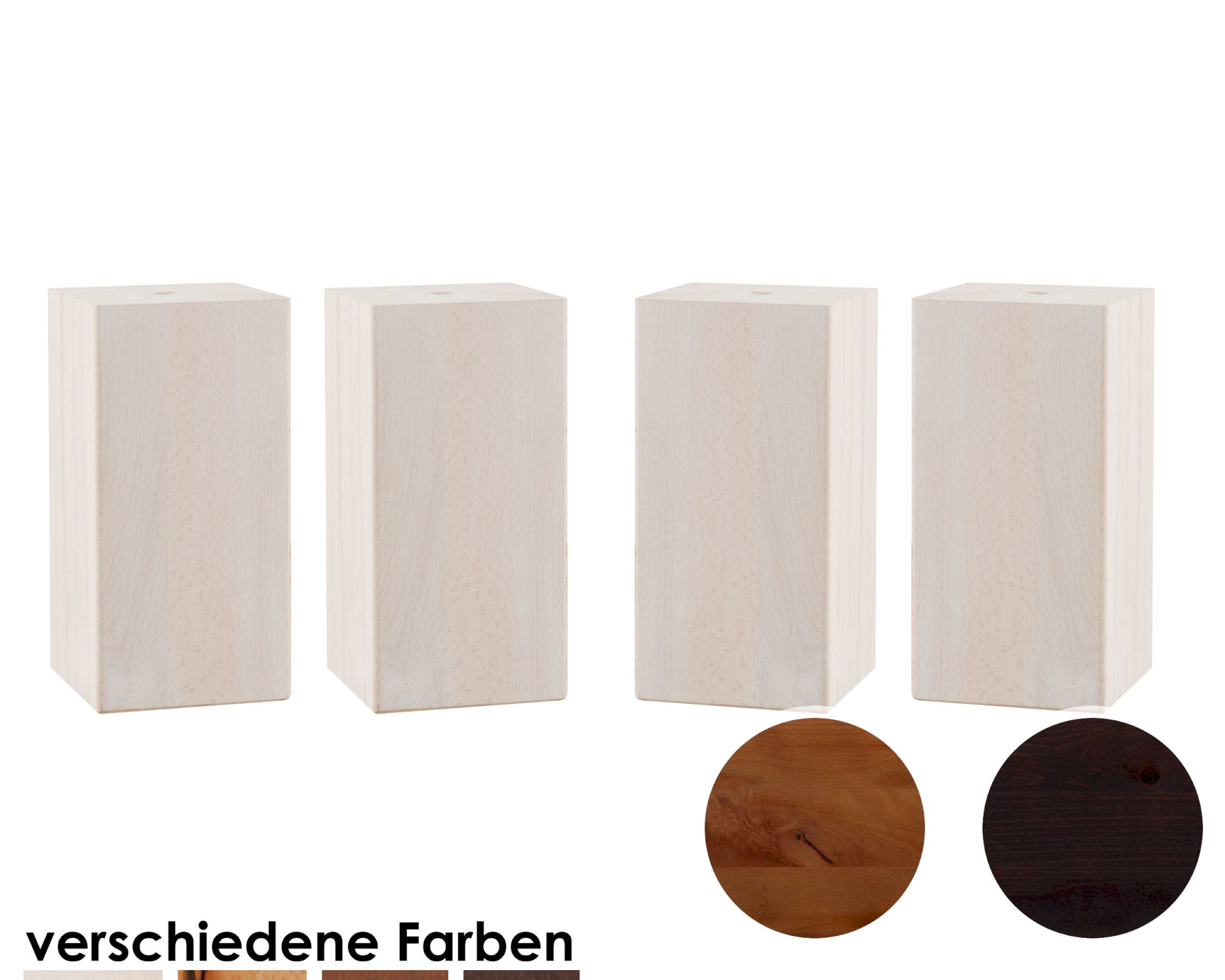 Hasena Wood-Wild Füsse Ivio 4er-Set / 30 cm / Wildeiche vintage natur, geölt