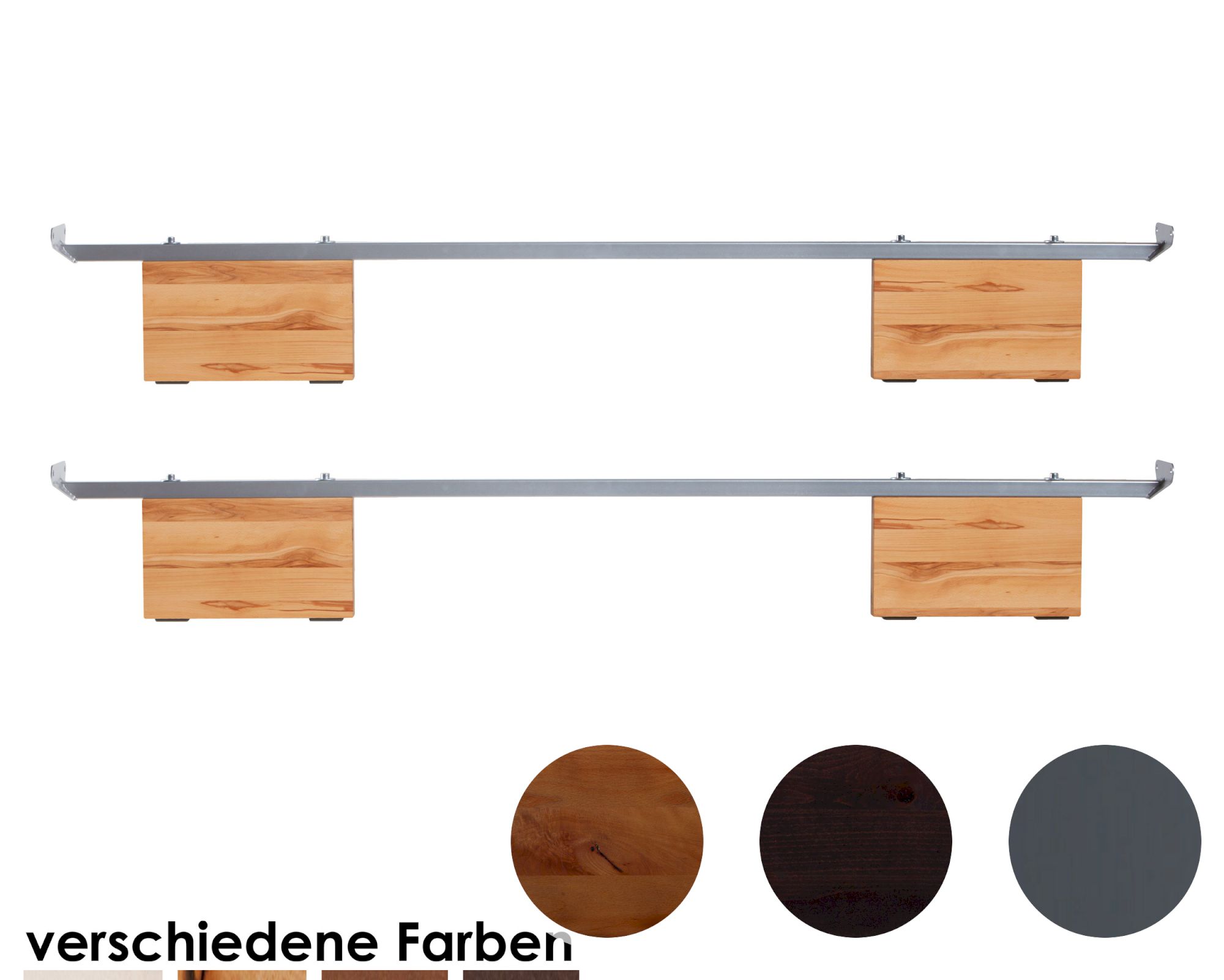 Hasena Wood-Wild Füsse Vilo 2er-Set / 20 cm / 90 cm / Buche weiss lasiert, lackiert
