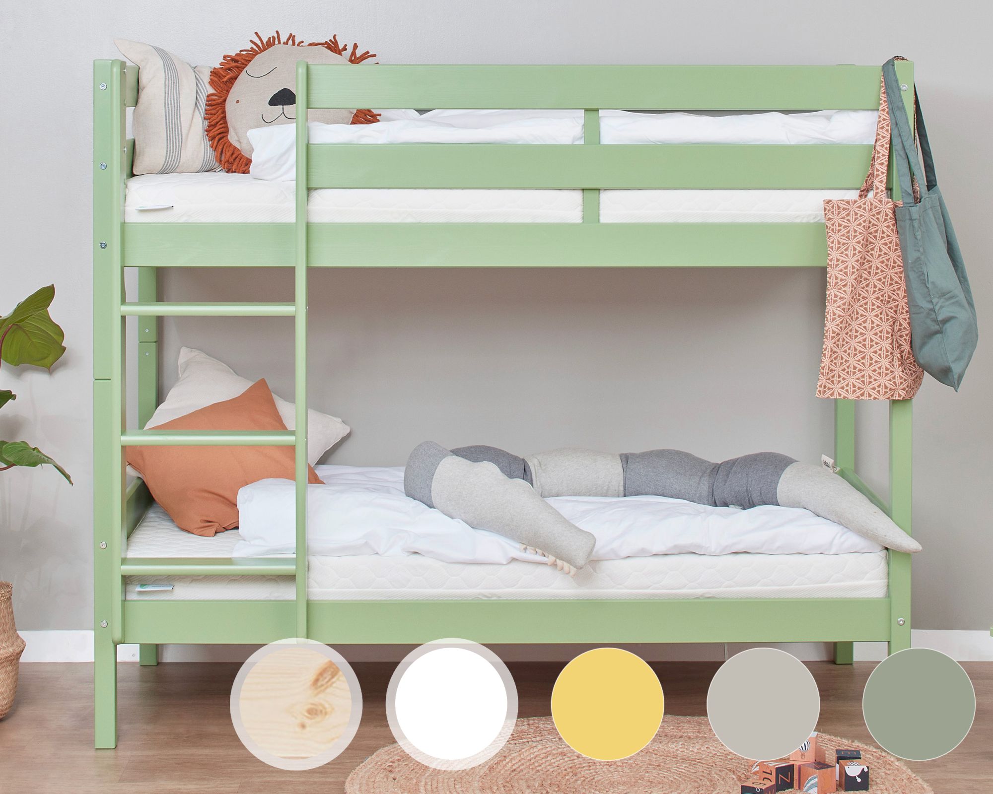 Hoppekids »ECO Comfort« Etagenbett 90x200 cm / weiss
