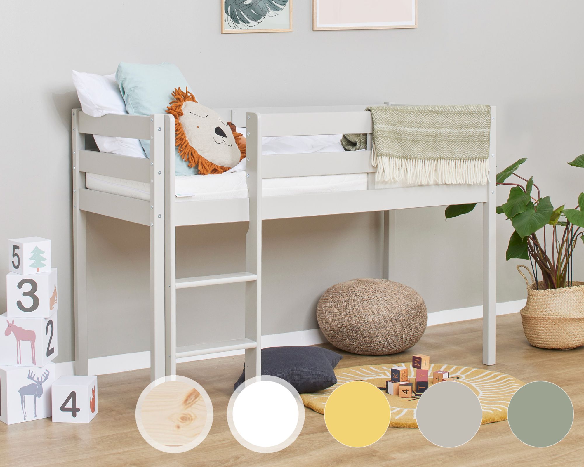 Hoppekids »ECO Comfort« Halbhochbett – erhältlich in 4 Farben
