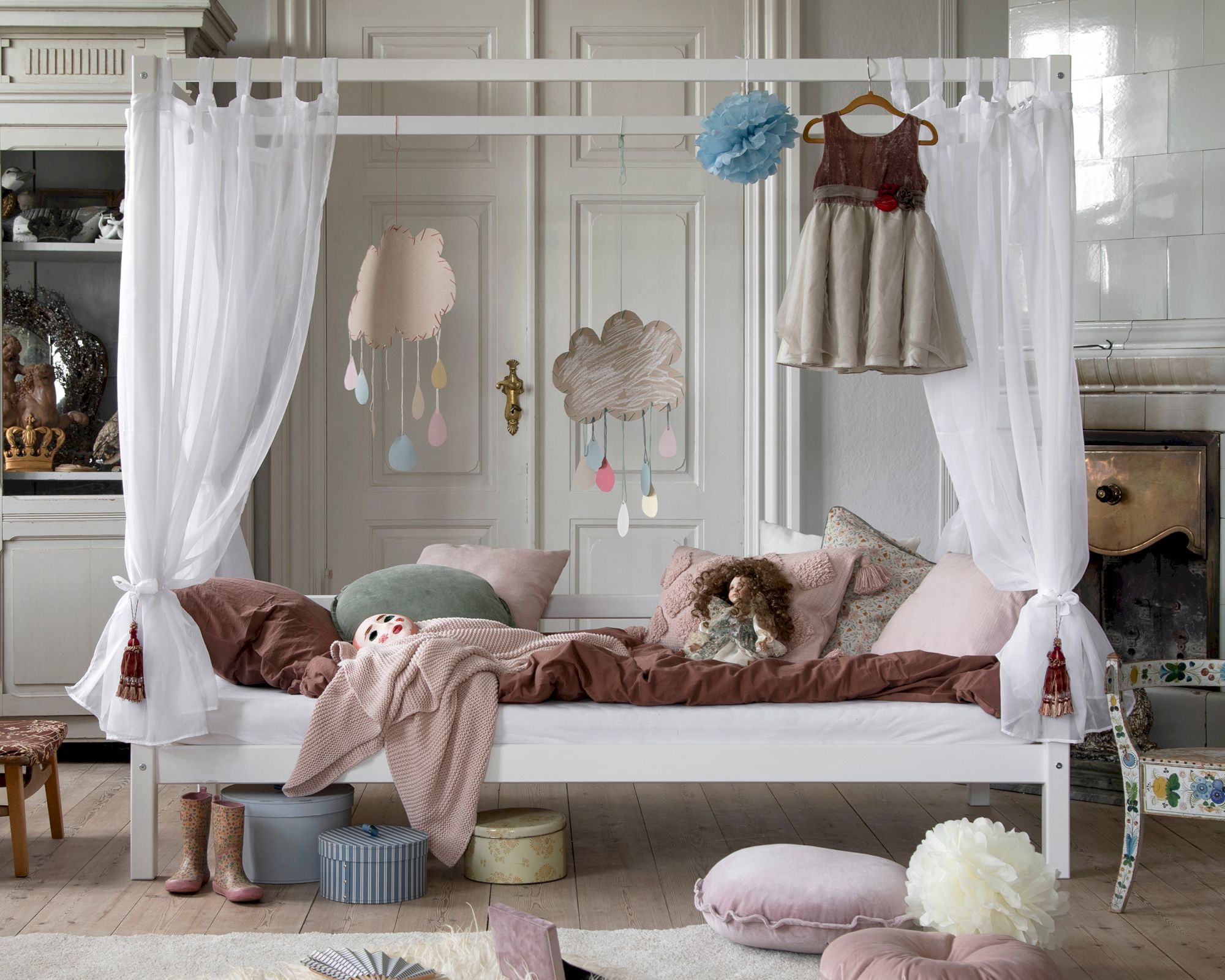 Hoppekids »ECO Dream« Himmelbett weiß / 70x160cm / ohne Leiter