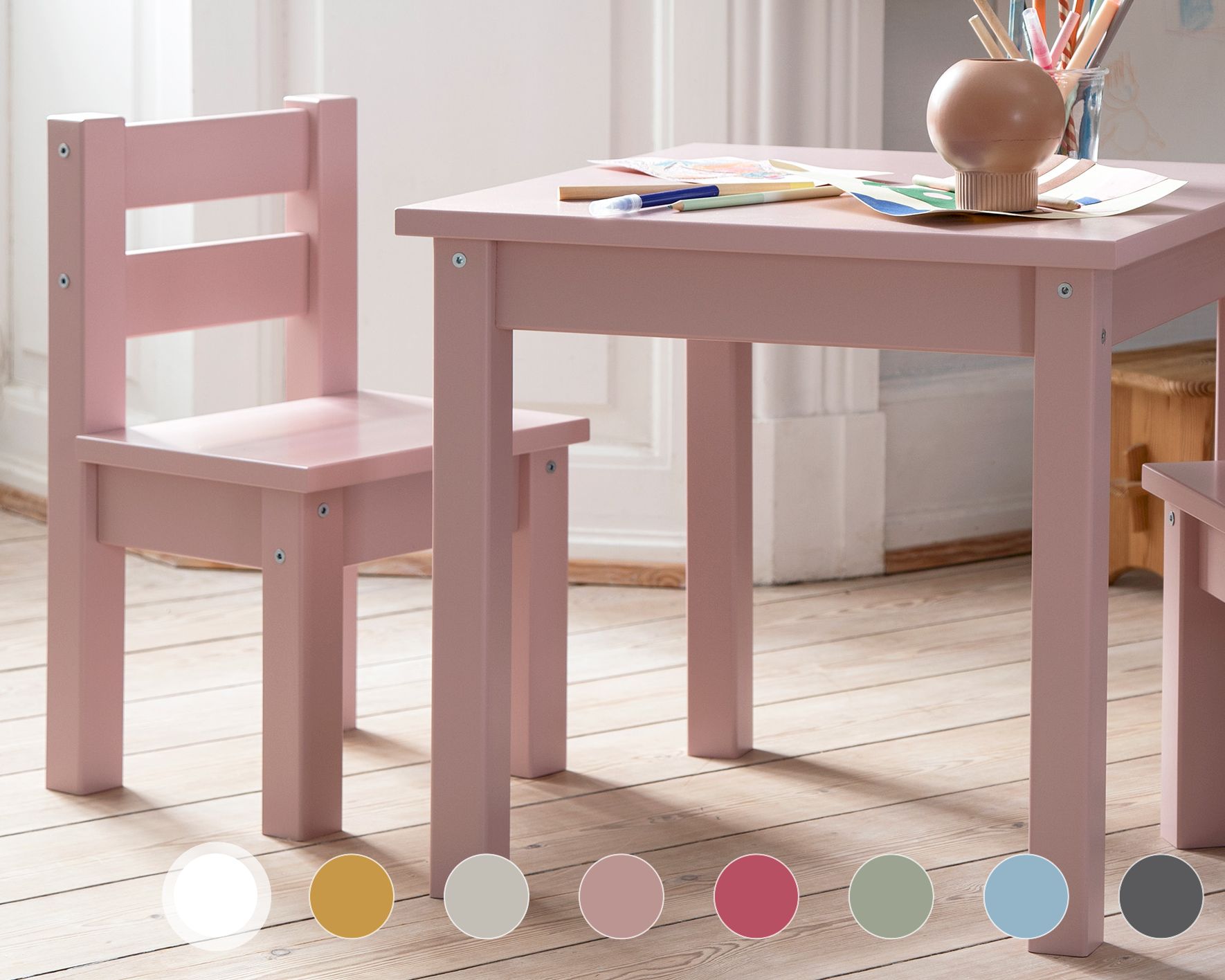 Hoppekids »MADS« Kinderstuhl dunkles rosa