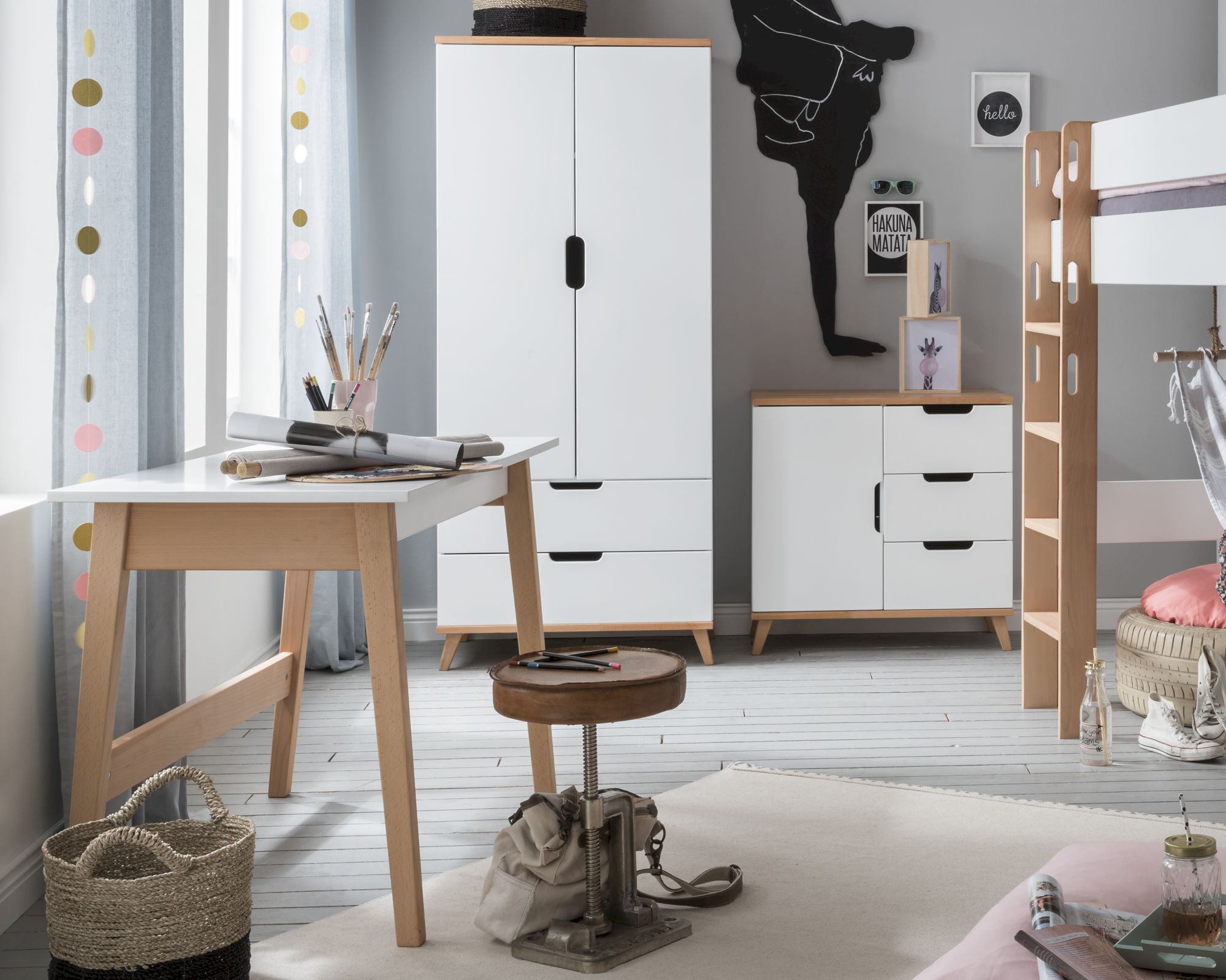 INFANSKIDS »Infanscolor« Kinderzimmer Schreibtisch weiß weiß