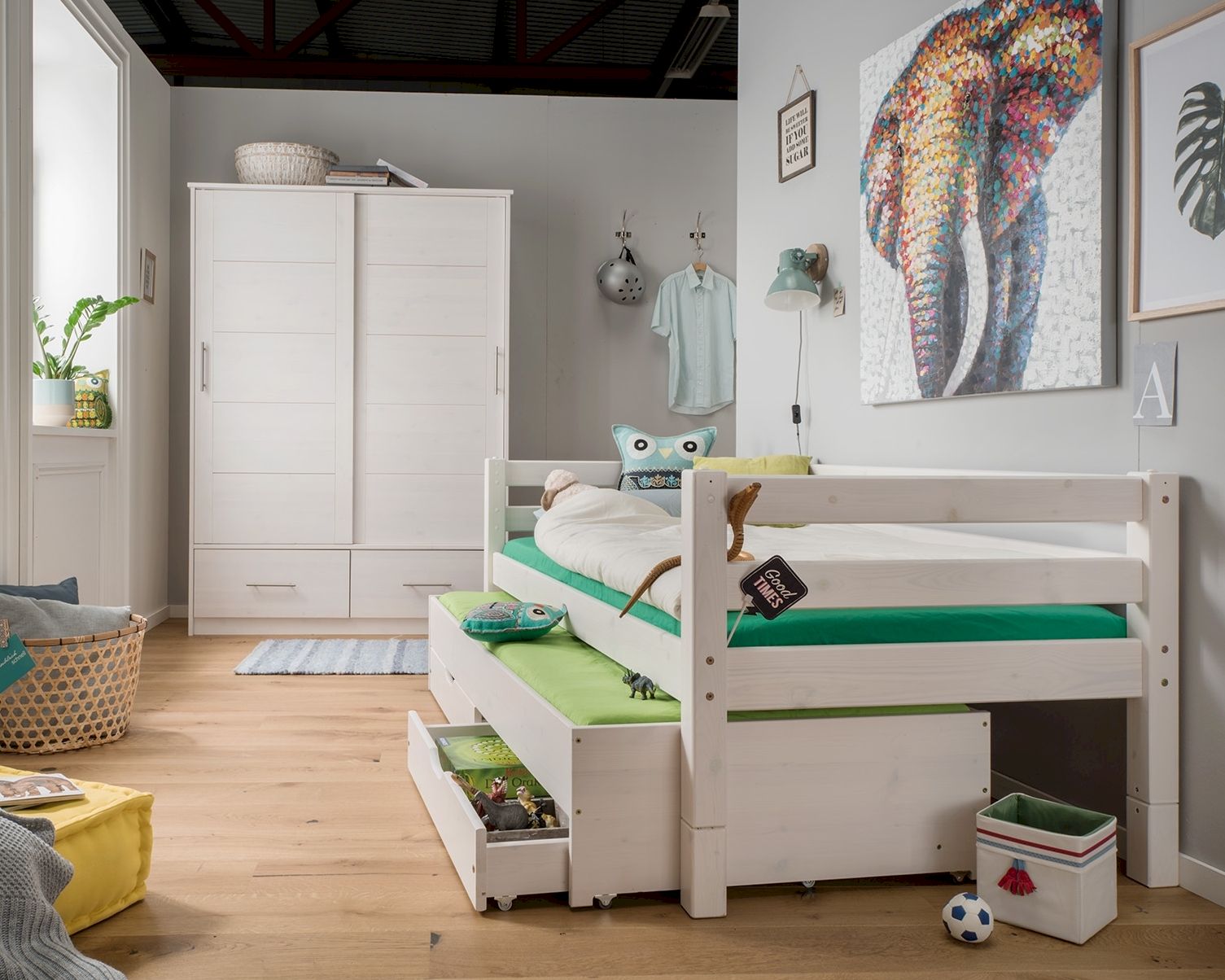 INFANSKIDS Kinderbett Multifunktional Kiefer natur lackiert