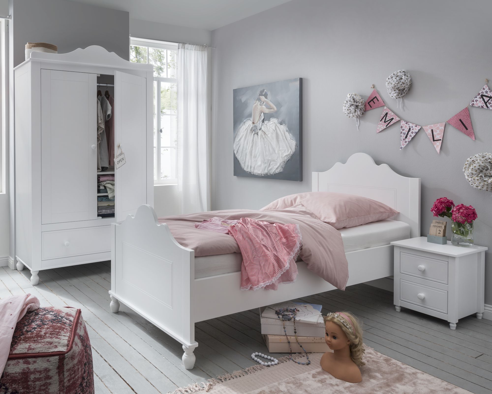 INFANSKIDS »Klaudia« Kinderzimmer Jugendbett – erhältlich in 1 Größen