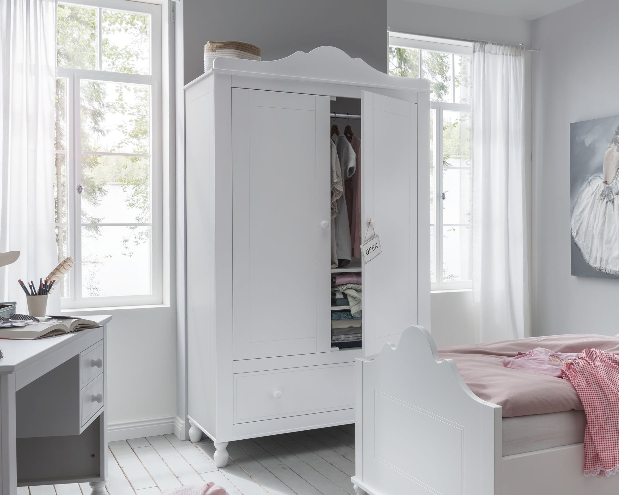 INFANSKIDS »Klaudia« Kinderzimmer Kleiderschrank 119x205x60cm