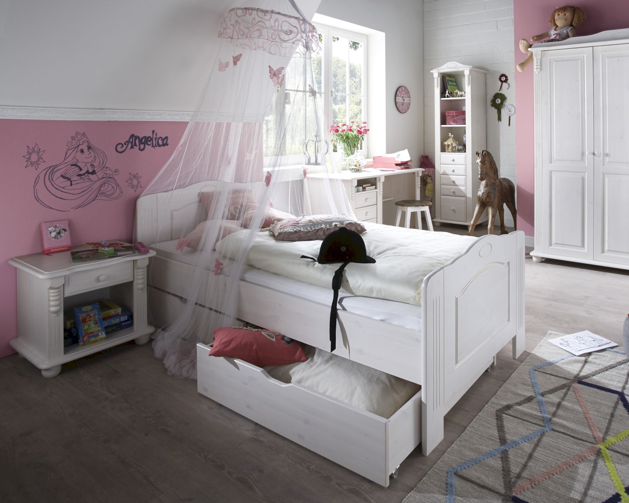 INFANSKIDS »Romantik« Kinderzimmer Jugendbett gelaugt