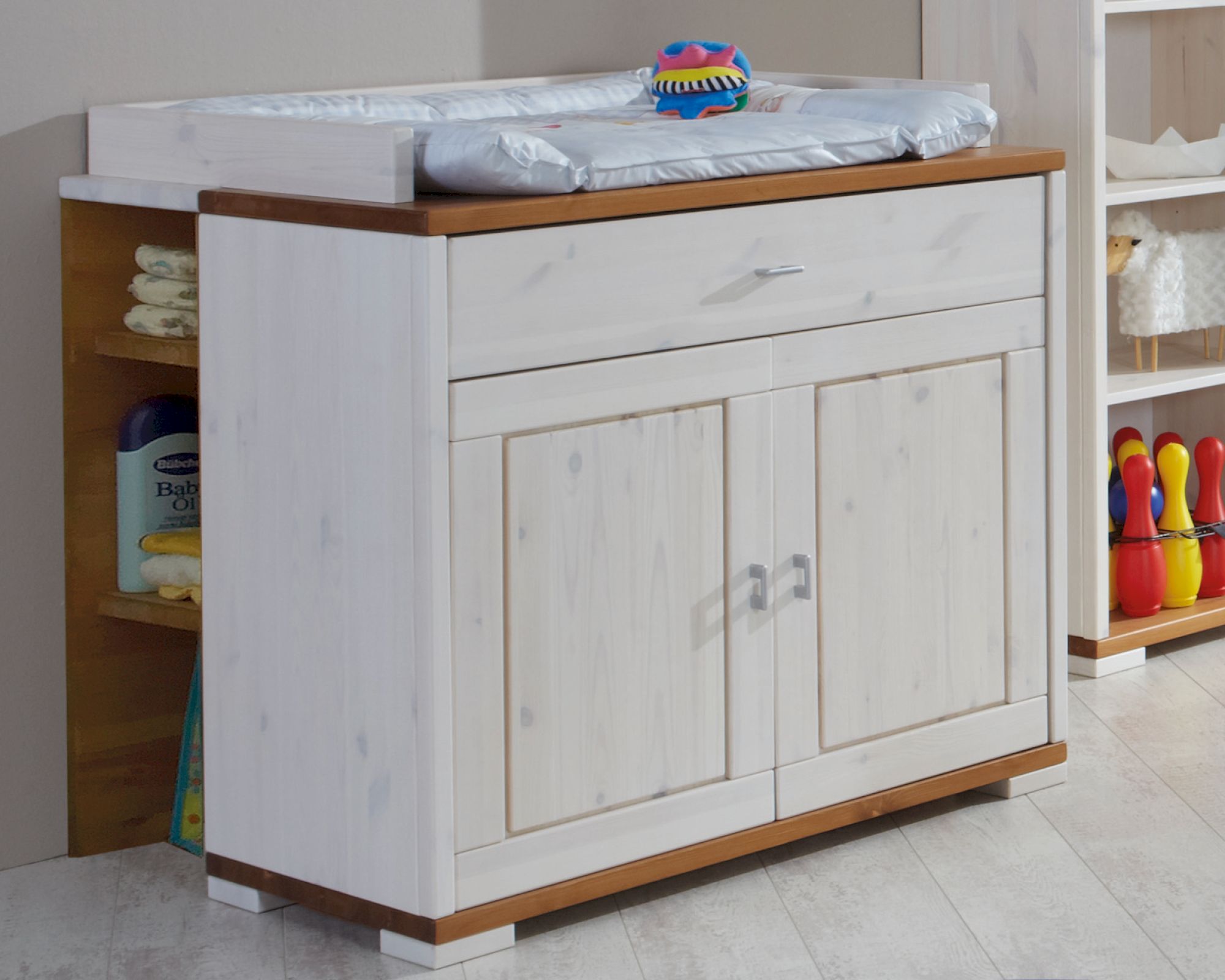 INFANSKIDS »Vita« Wickelkommode weiß/provencefbg. 100x90x80 cm