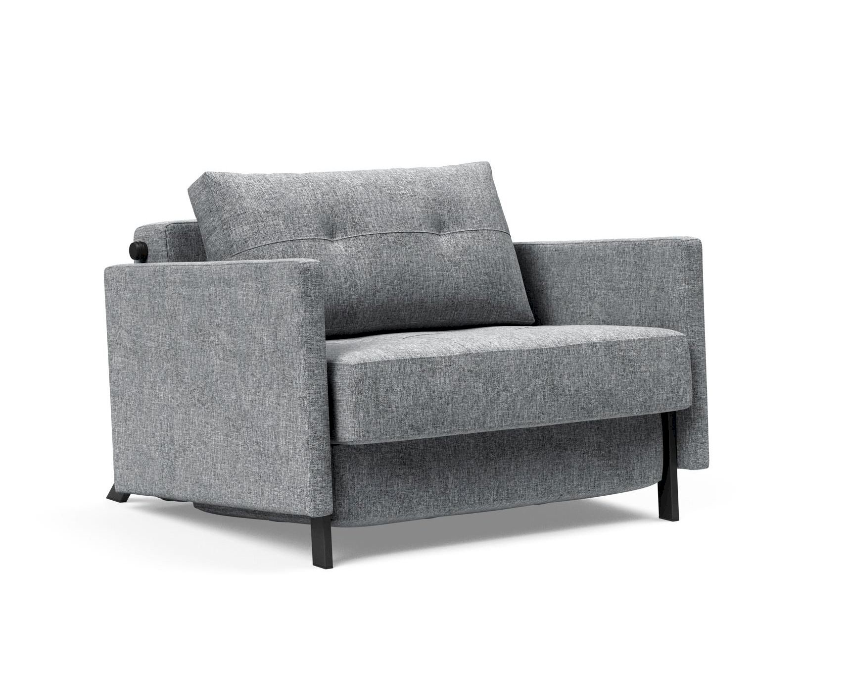 Innovation »Cubed 02« Sessel mit Armlehne Bezug 565 Twist Granite