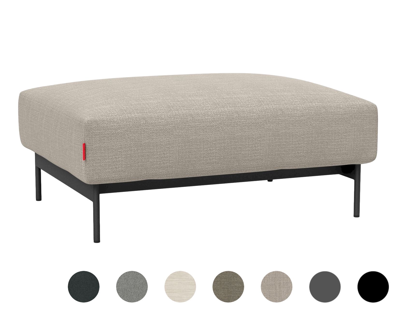 Innovation »Malloy« Ottomane 533 Boucle Ash Grey