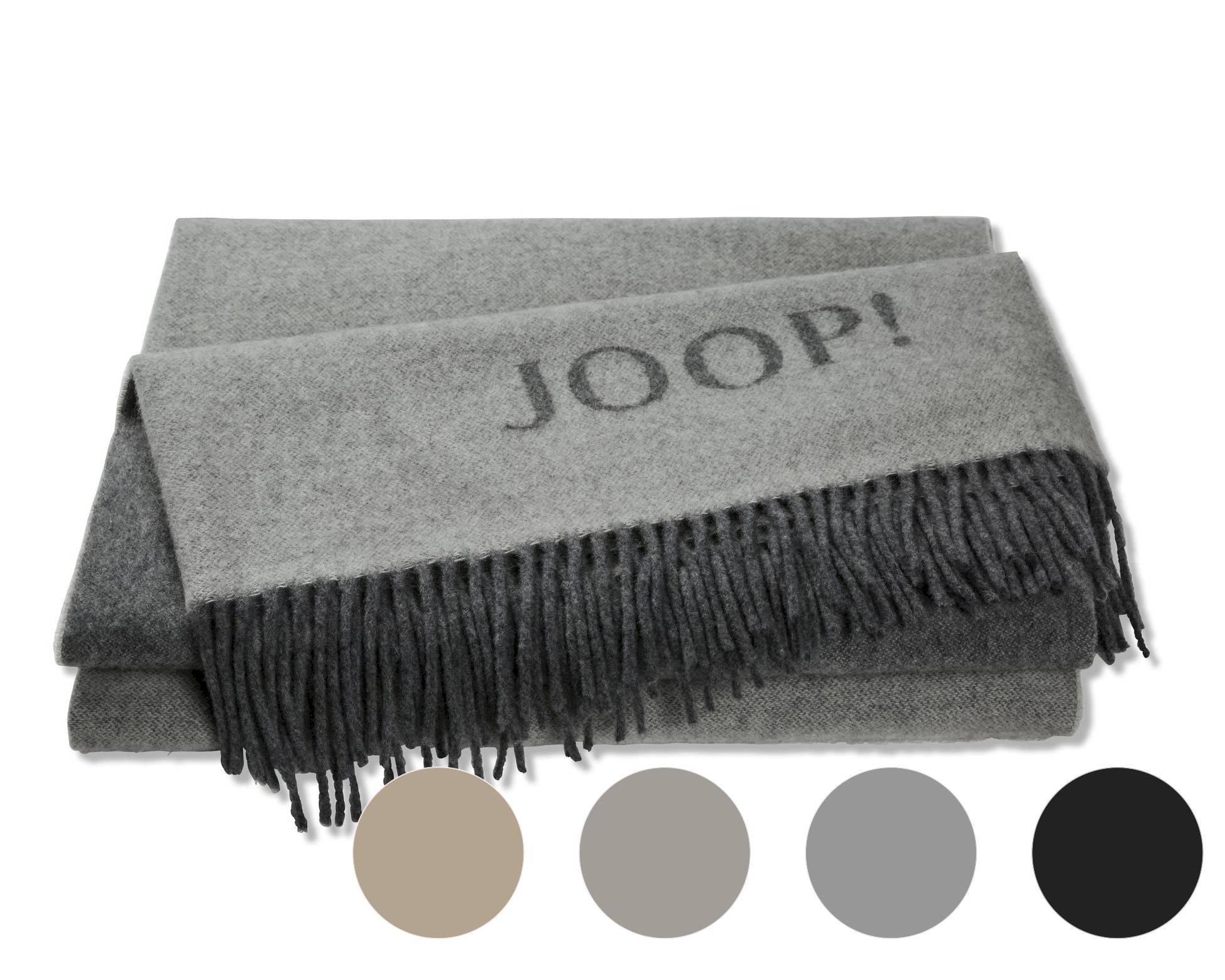 JOOP! »Fine-Doubleface« Plaid Silber-Natur