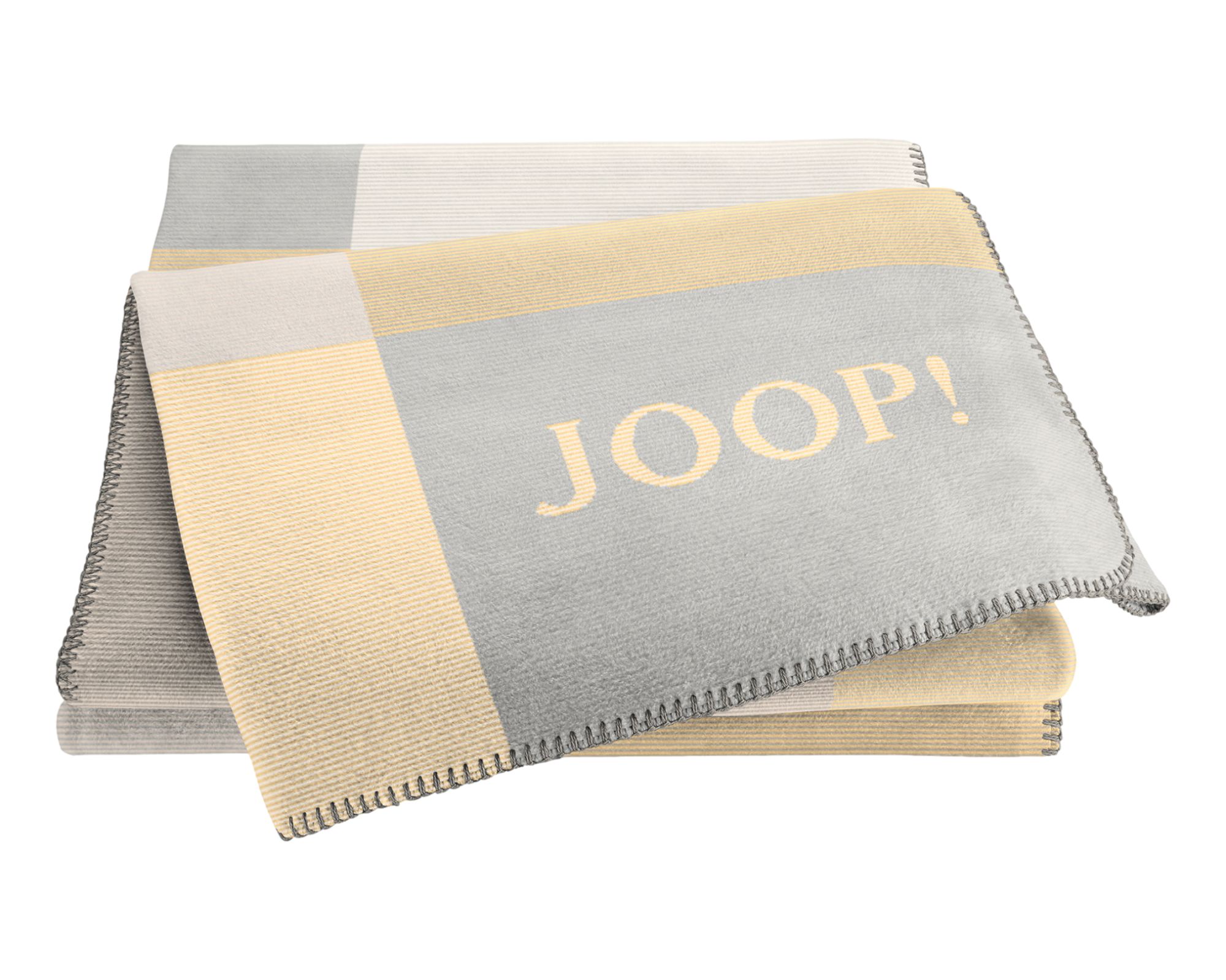 JOOP! »Mosaic« Wohndecke hellgelb-silber 150x200 cm