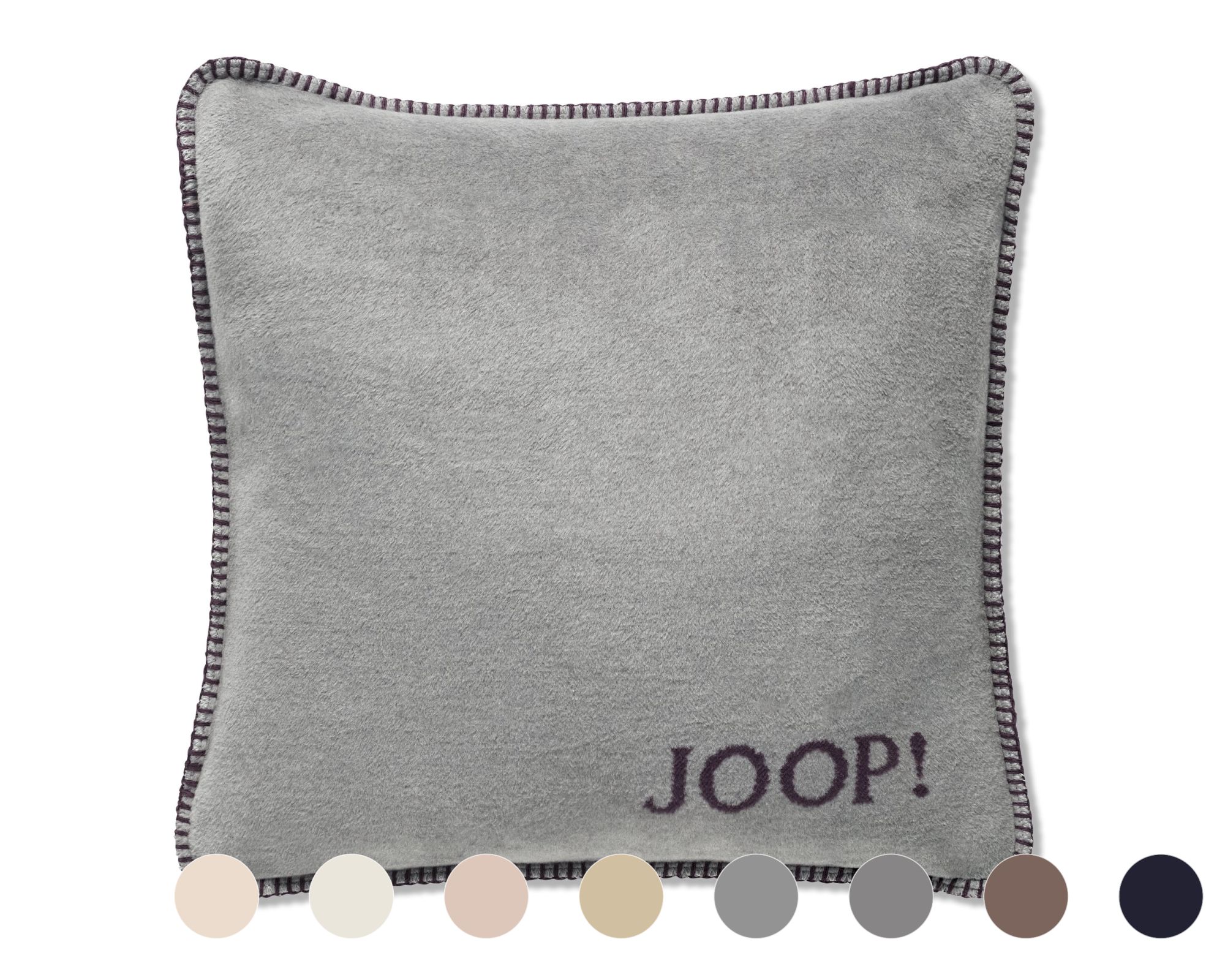 JOOP! »Uni-Doubleface« Kissen mit Füllung Ash-Anthrazit