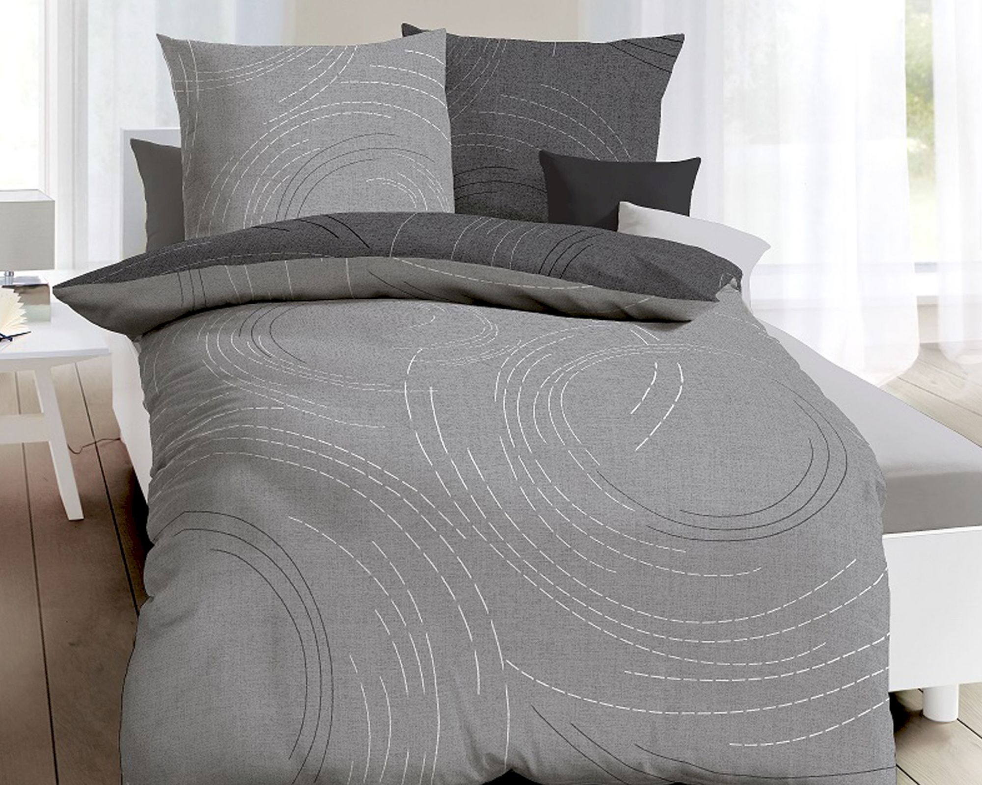 Kaeppel Essential Bettwäsche »Jaro« 285/679 zinn 135x200 cm / 80x80 cm