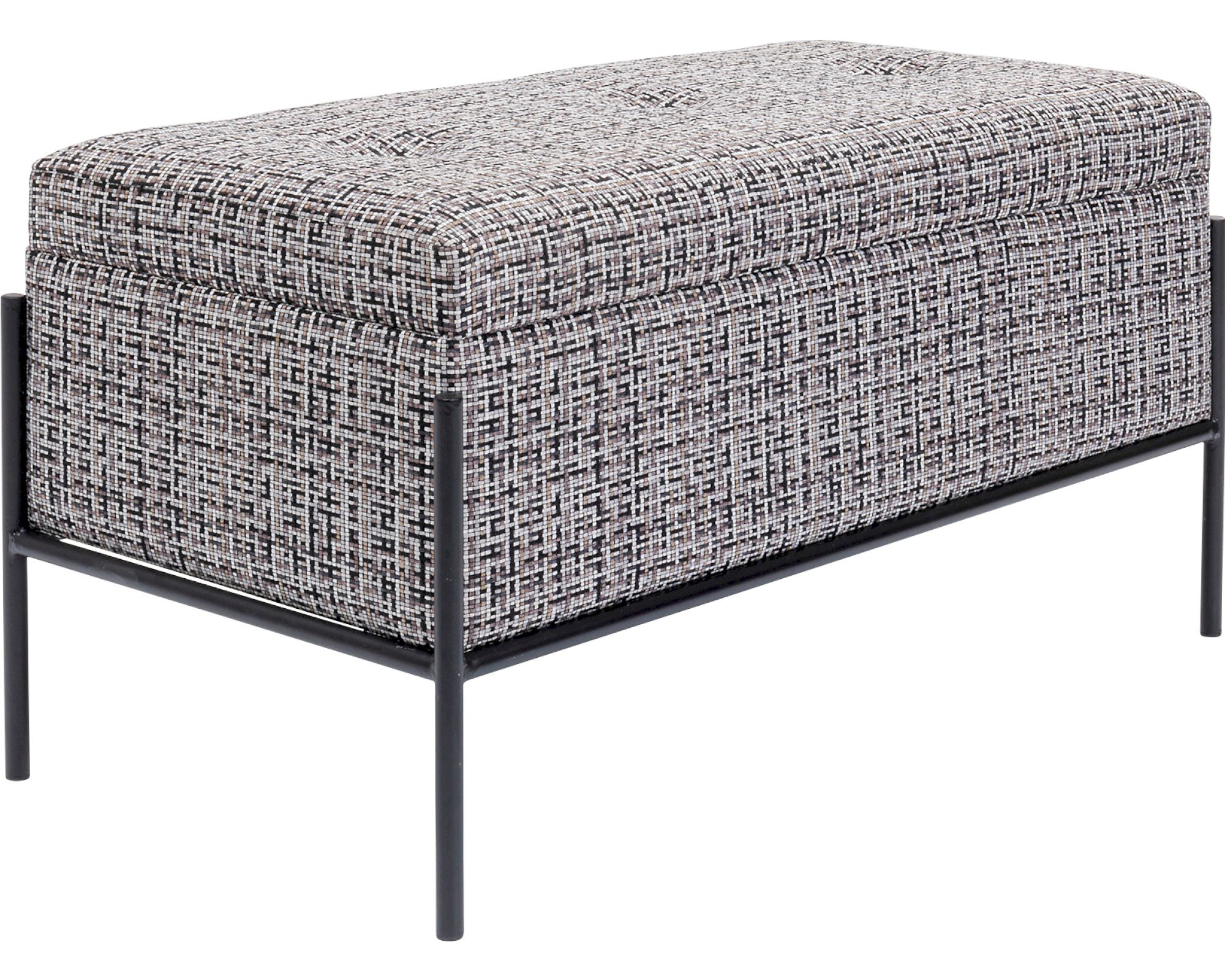Kare Design »Buttons Storage« Bank klein schwarz weiß 43x80x40 cm