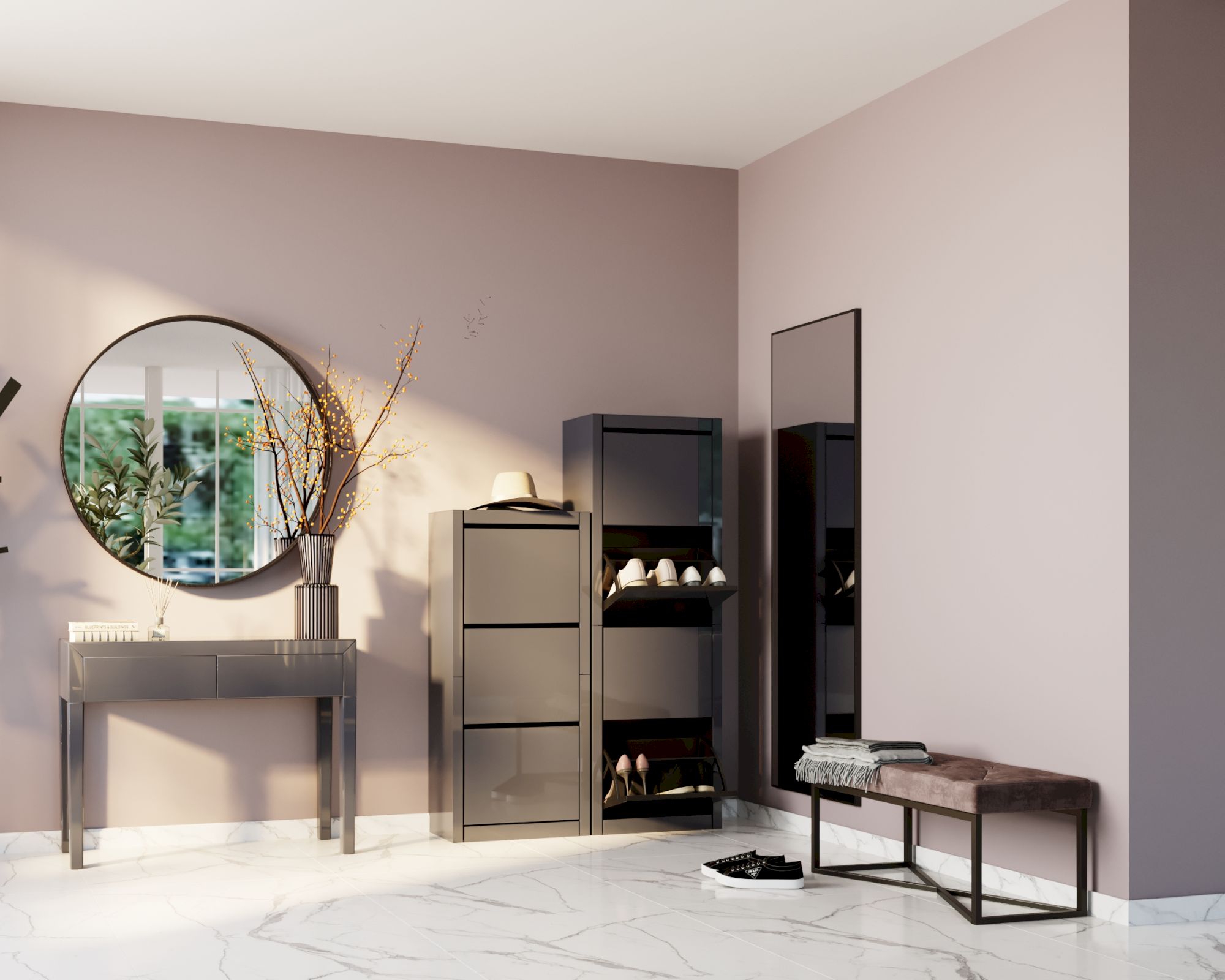 Kare Design »Crossover« Grau Schwarz 40x90x40 cm