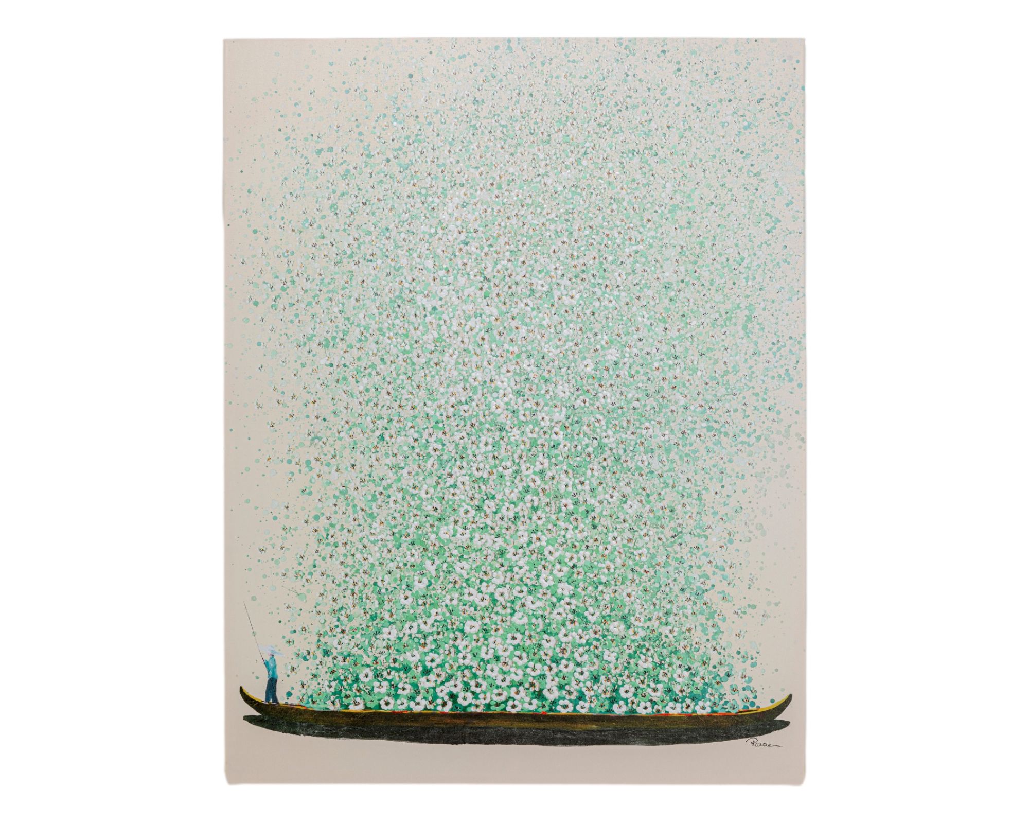 Kare Design »Flower Boat« Leinwandbild Beige 120x160 cm