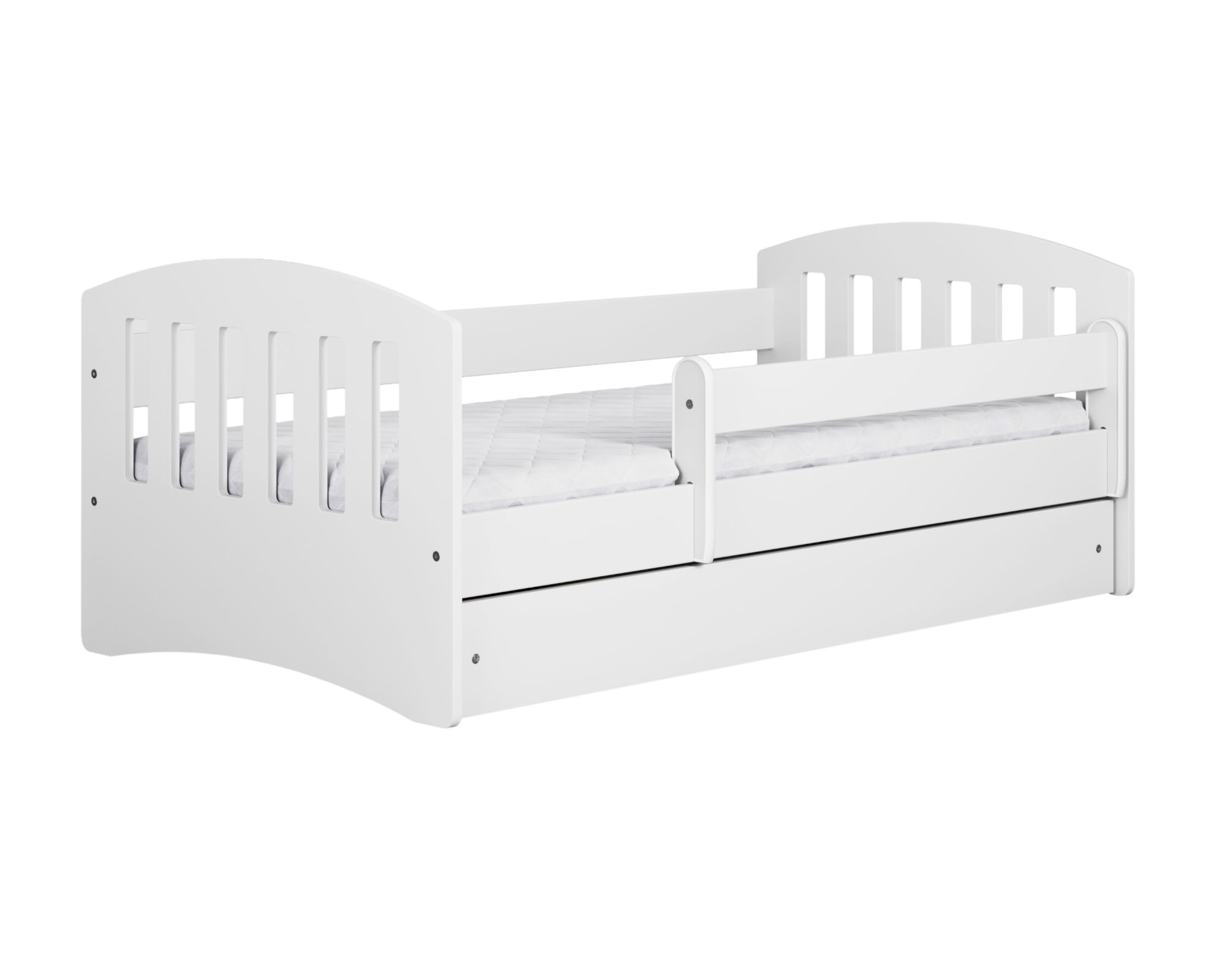 KocotKids »Classic« Bett in weiß 140x80 cm / mit Bettschublade und Matratze