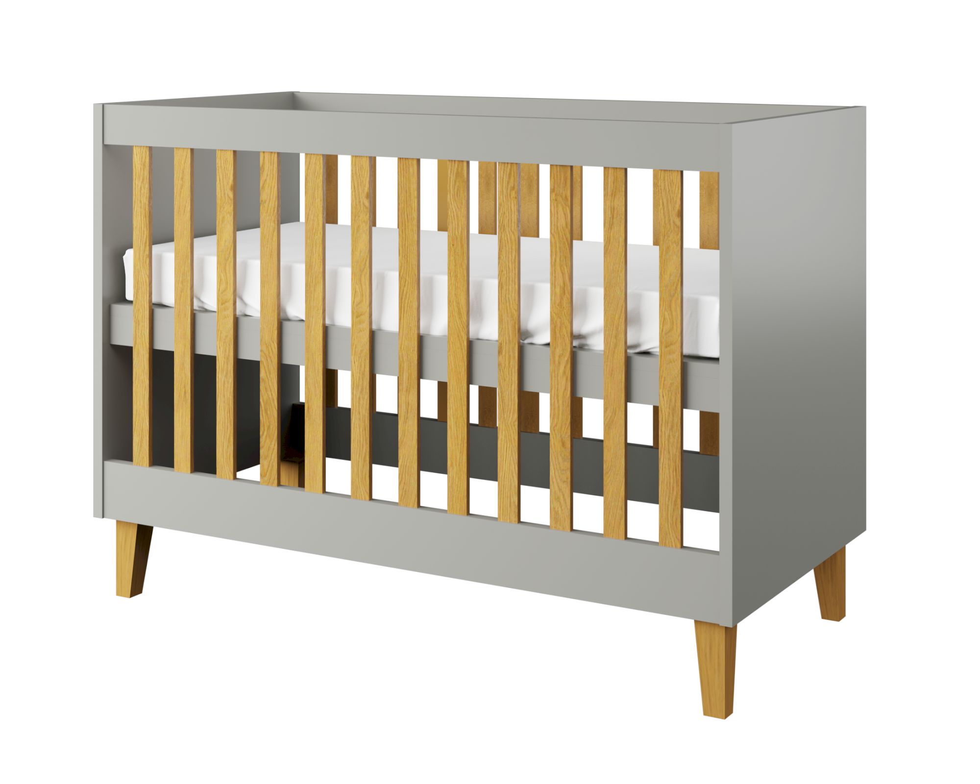 KocotKids »Kubi« Babybett in grau 60x120 cm
