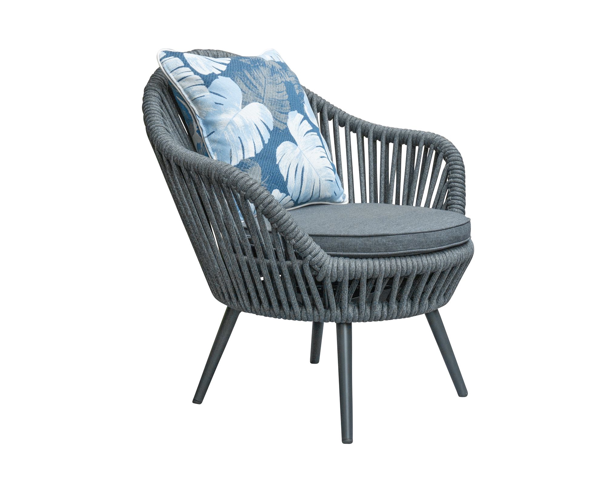 La Casa »Bari« Outdoor Drehsessel dunkelgrau 81,5x83,5x77,5 cm